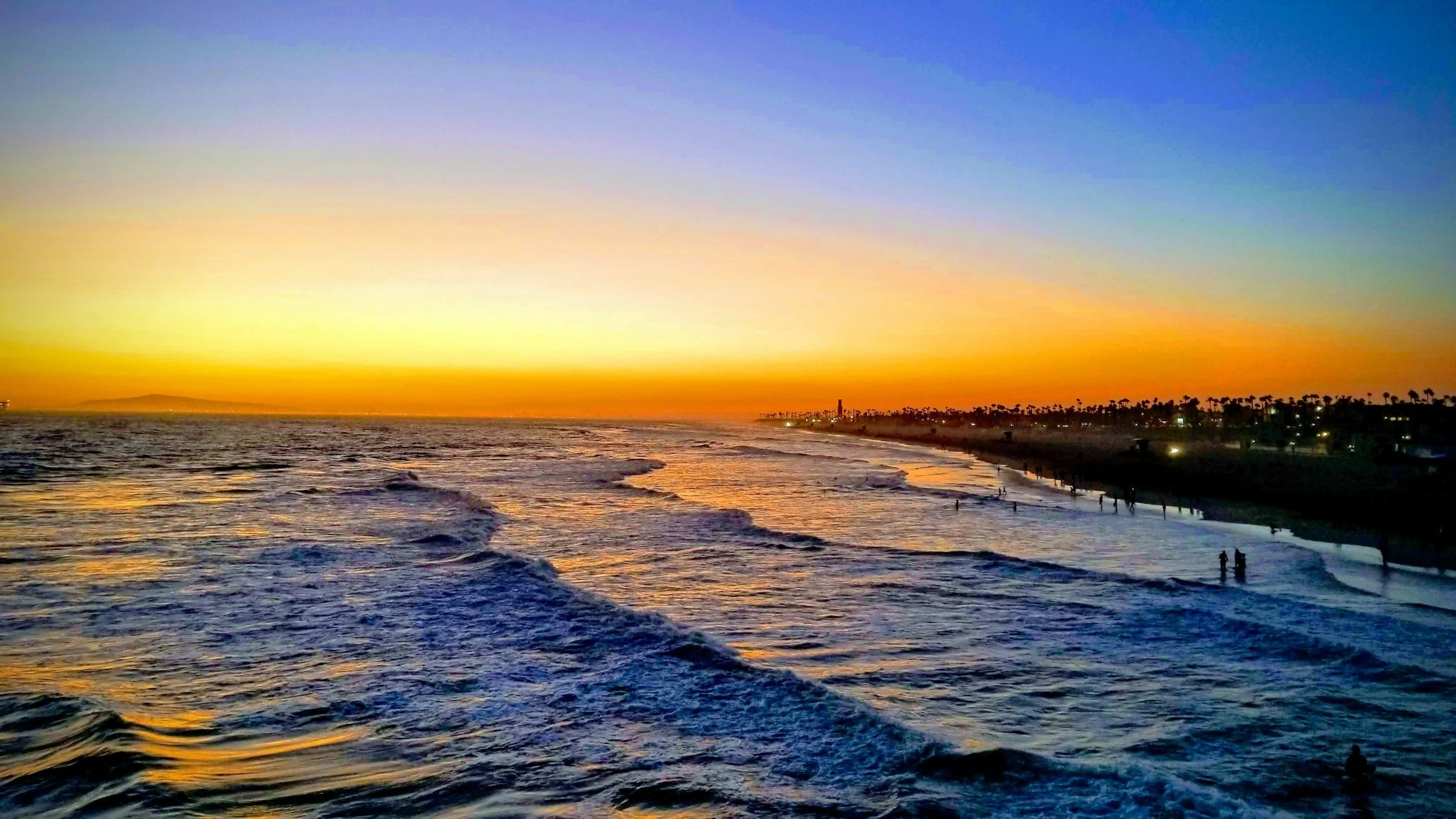 Image of Southern California beach horizon during a sunset