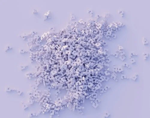 Image of all purple background with material on it