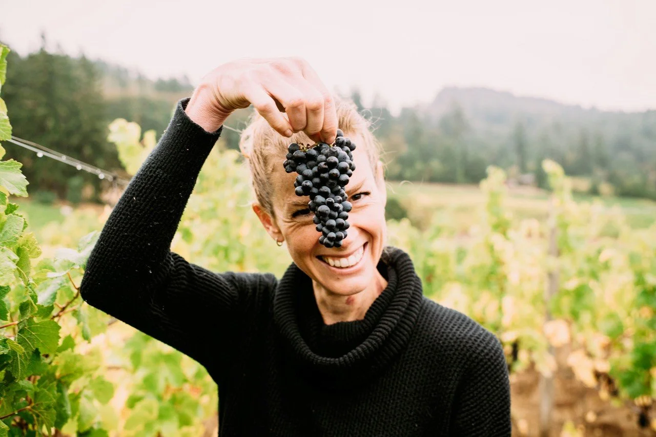 FOM Tracy with grape pic.jpg