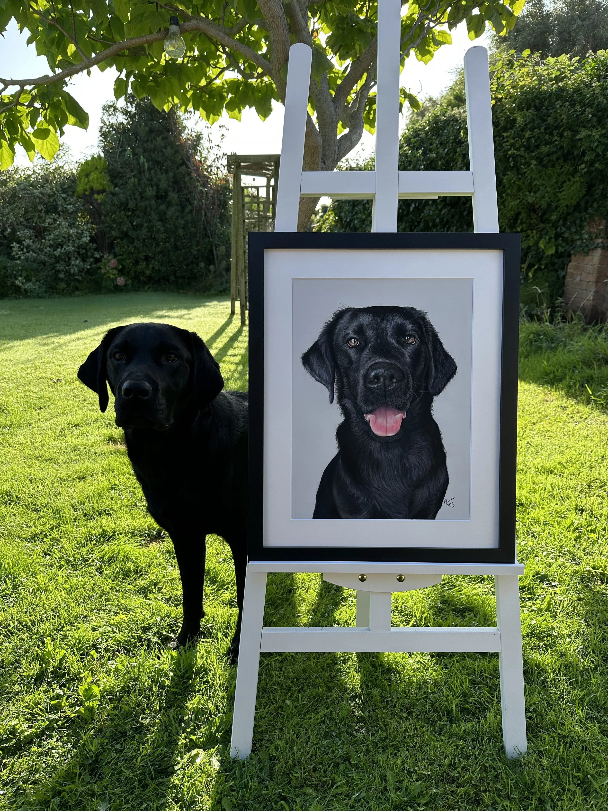 Winston with Portrait