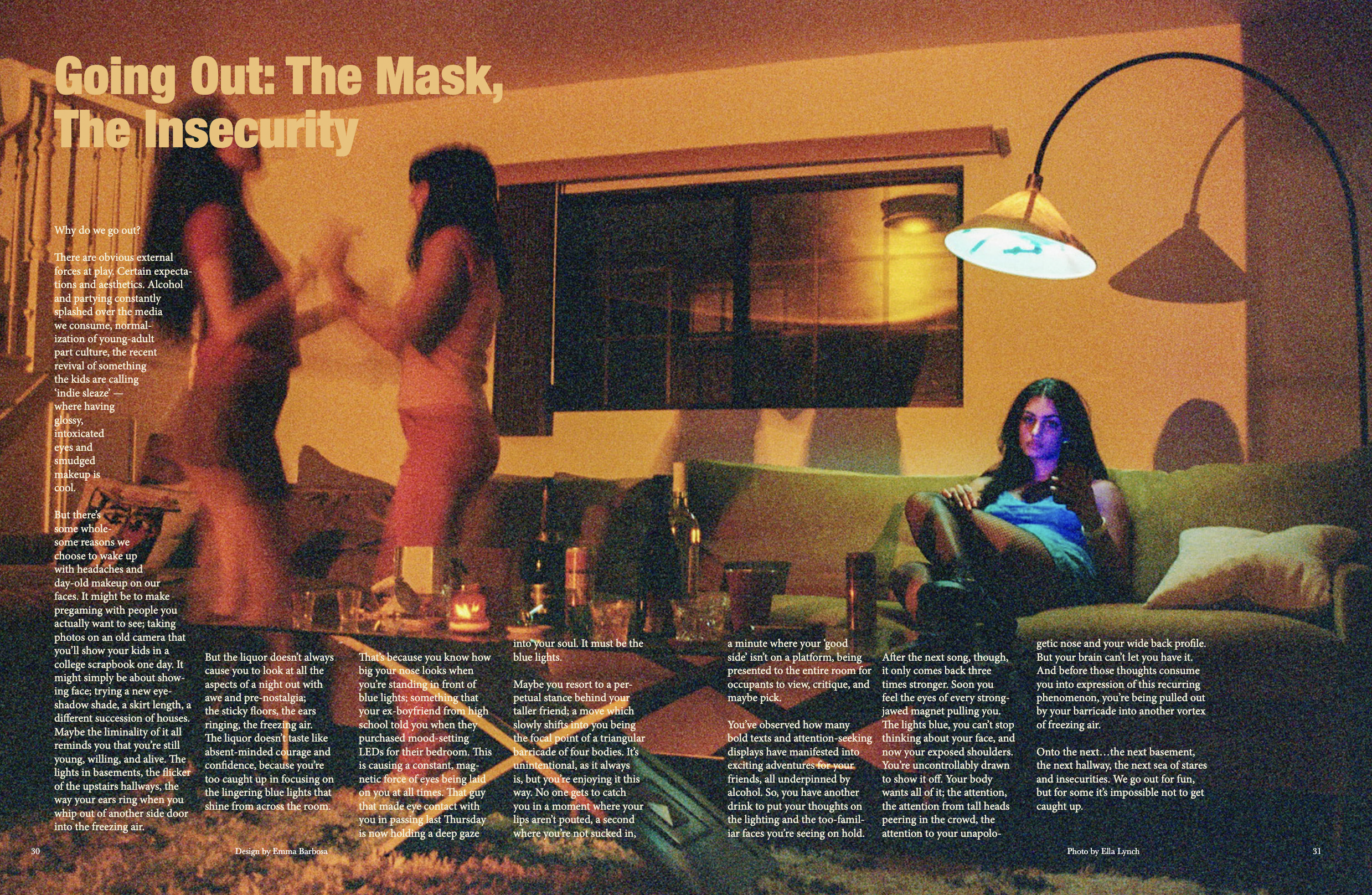 'Going Out: The Mask, The Insecurity'