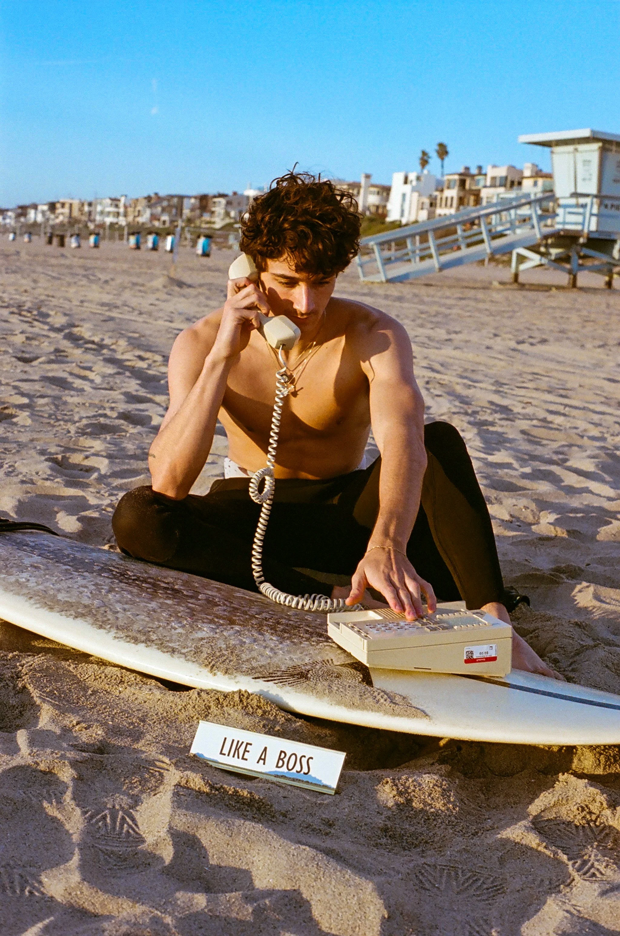 Business... at the beach.