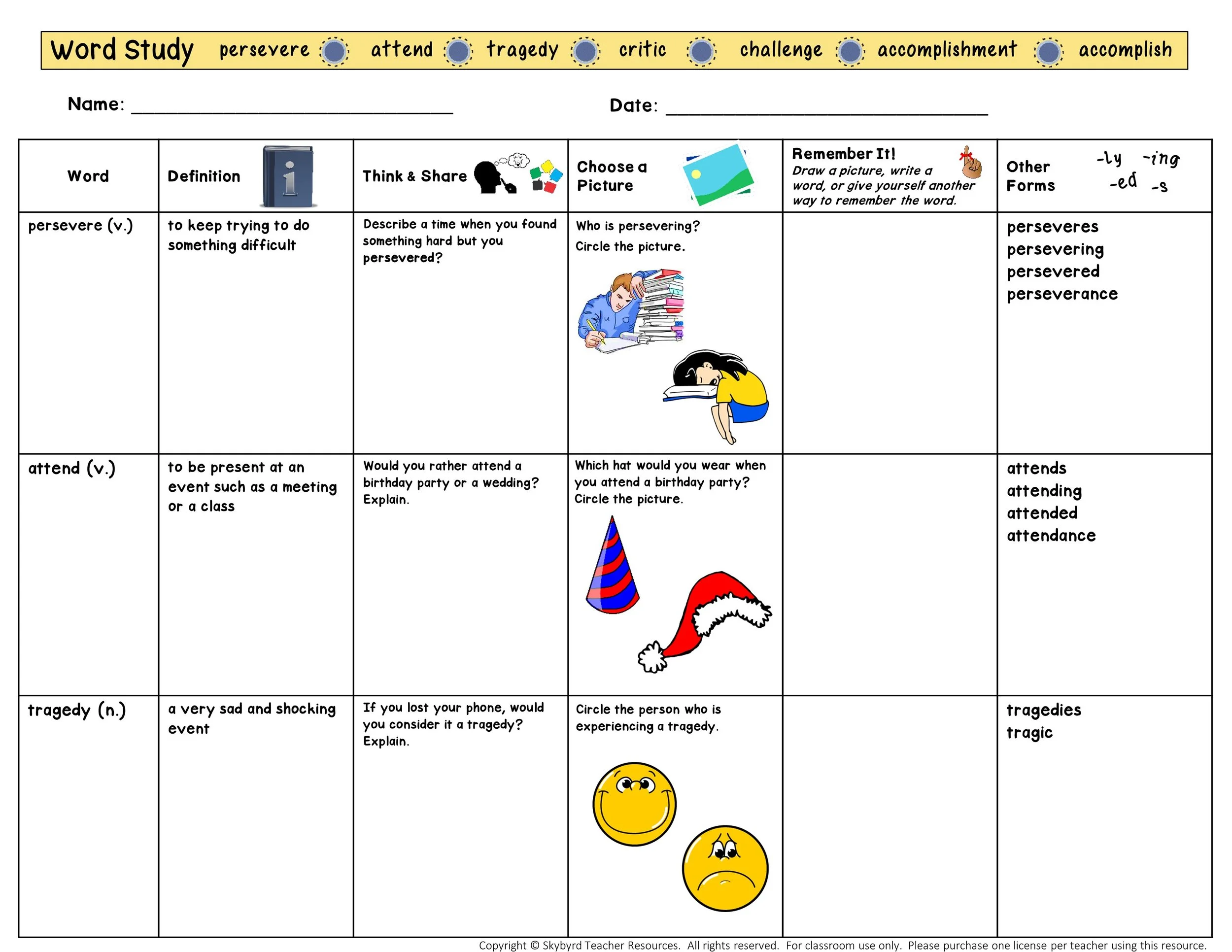 2.  Front-load Vocabulary.