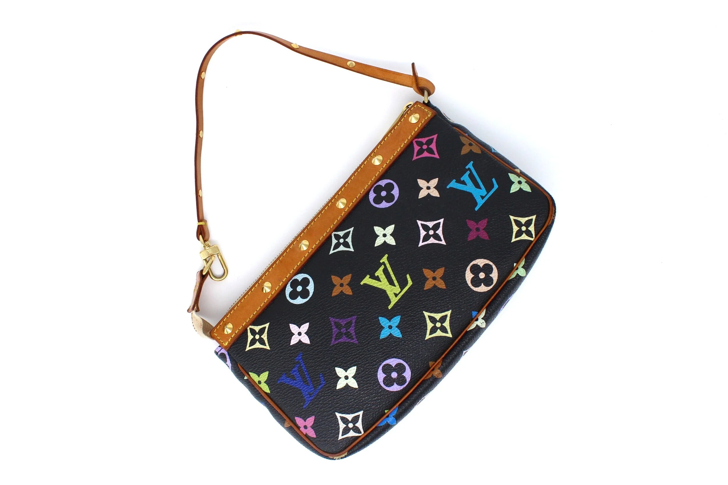 Louis Vuitton Pochette Accessories in Black Multicolor Monogram