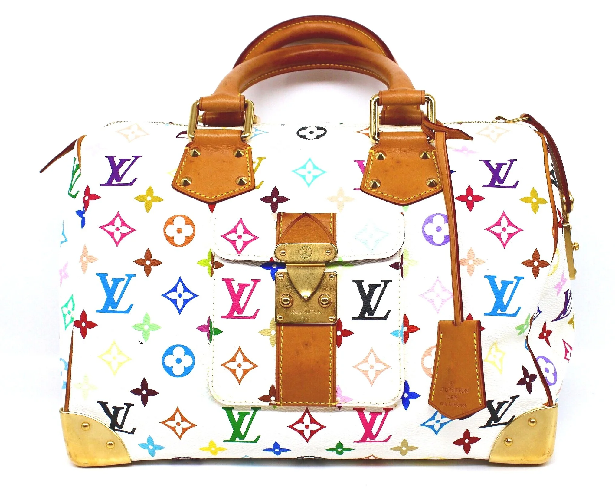 Louis Vuitton Speedy 30 in White Multicolor Monogram