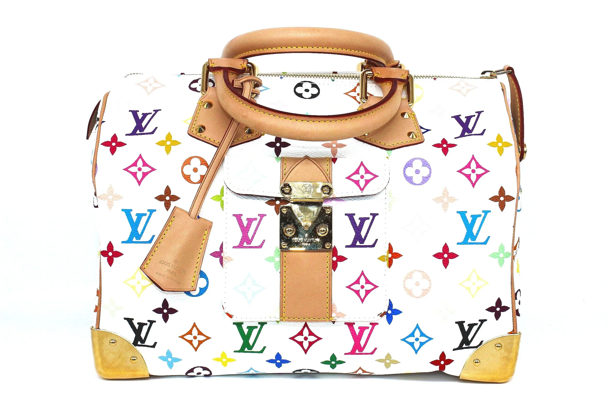 Louis Vuitton Speedy 30 in White Multicolor Monogram