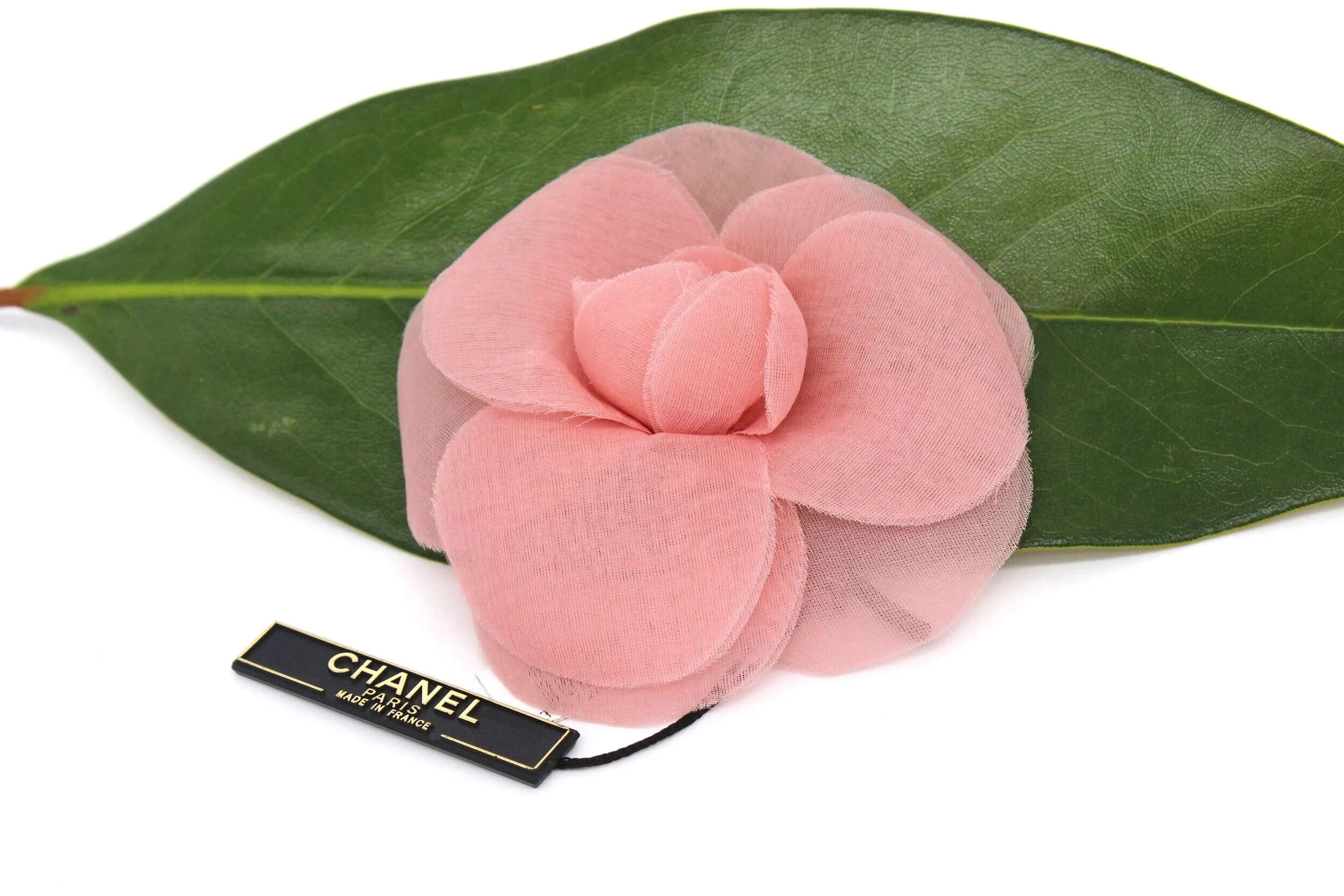Chanel Camellia Brooch - Pink Silk