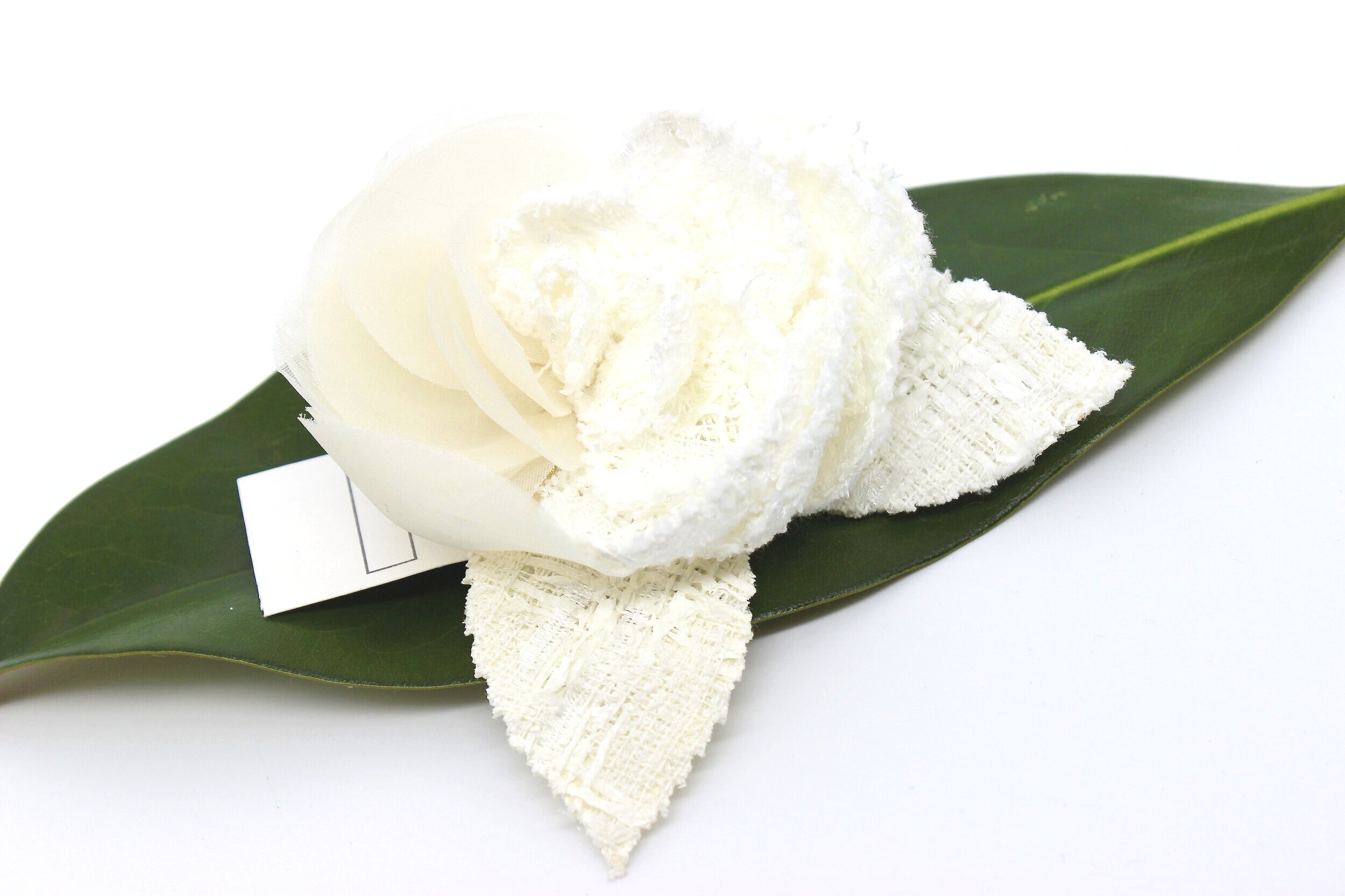 Chanel Camellia Brooch - Silk and Tweed