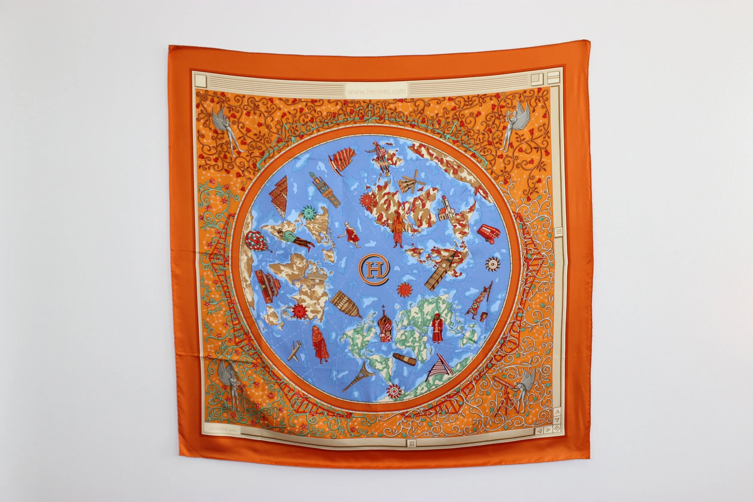 #0408 Hermès Silk "Hermes.com" Scarf