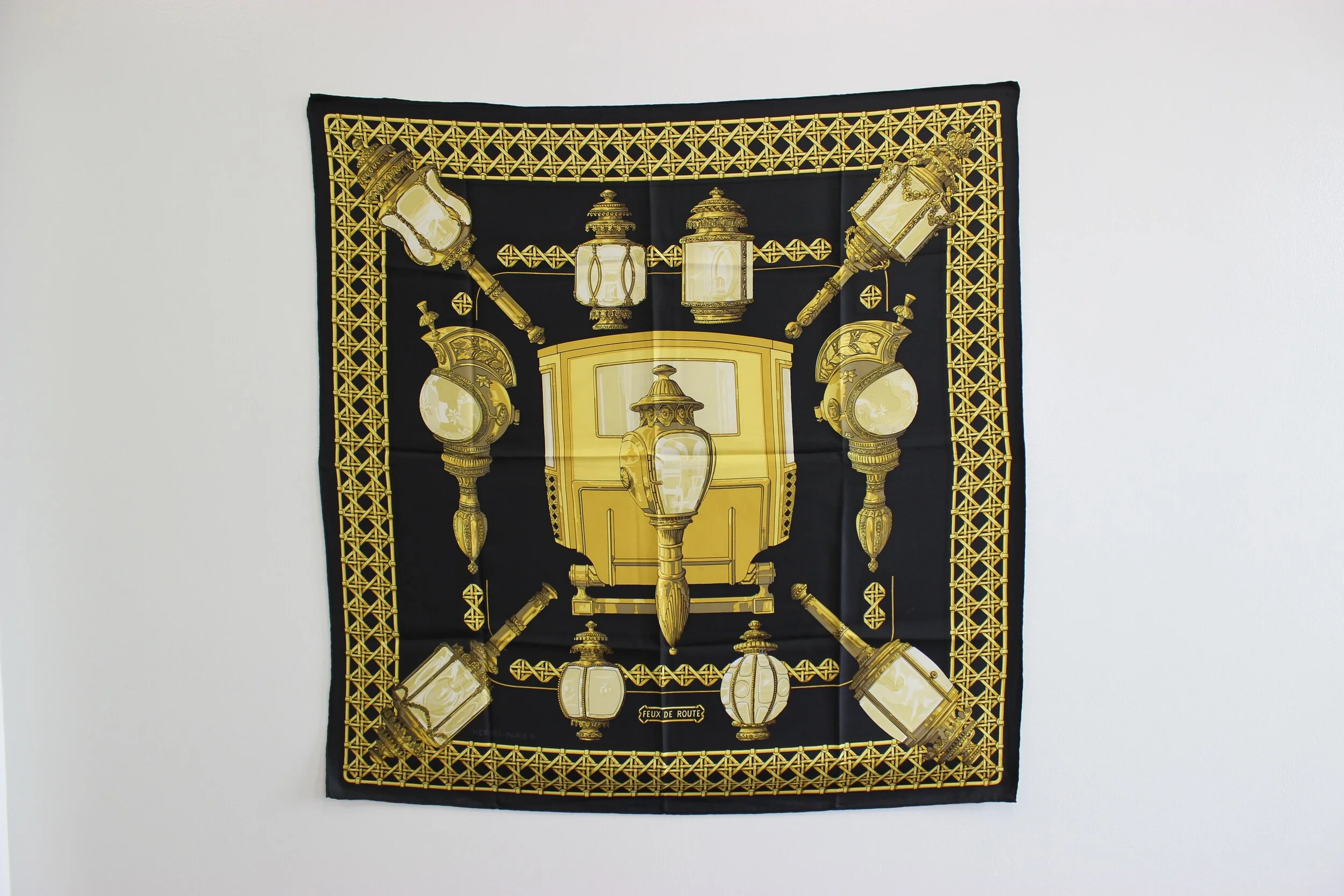 #0388 Hermès Silk "Feux De Route" Scarf