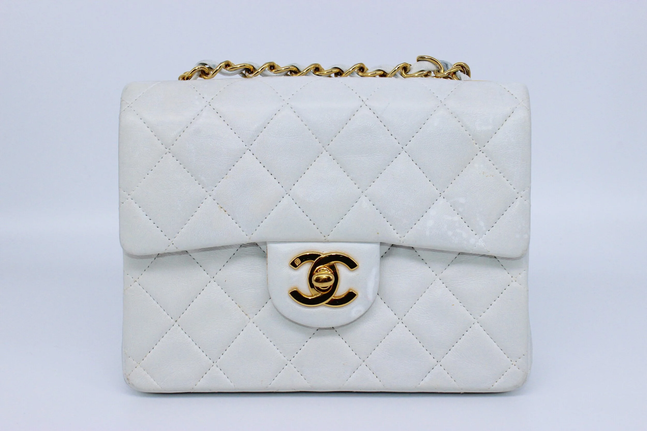 Mini Classic Flap in White