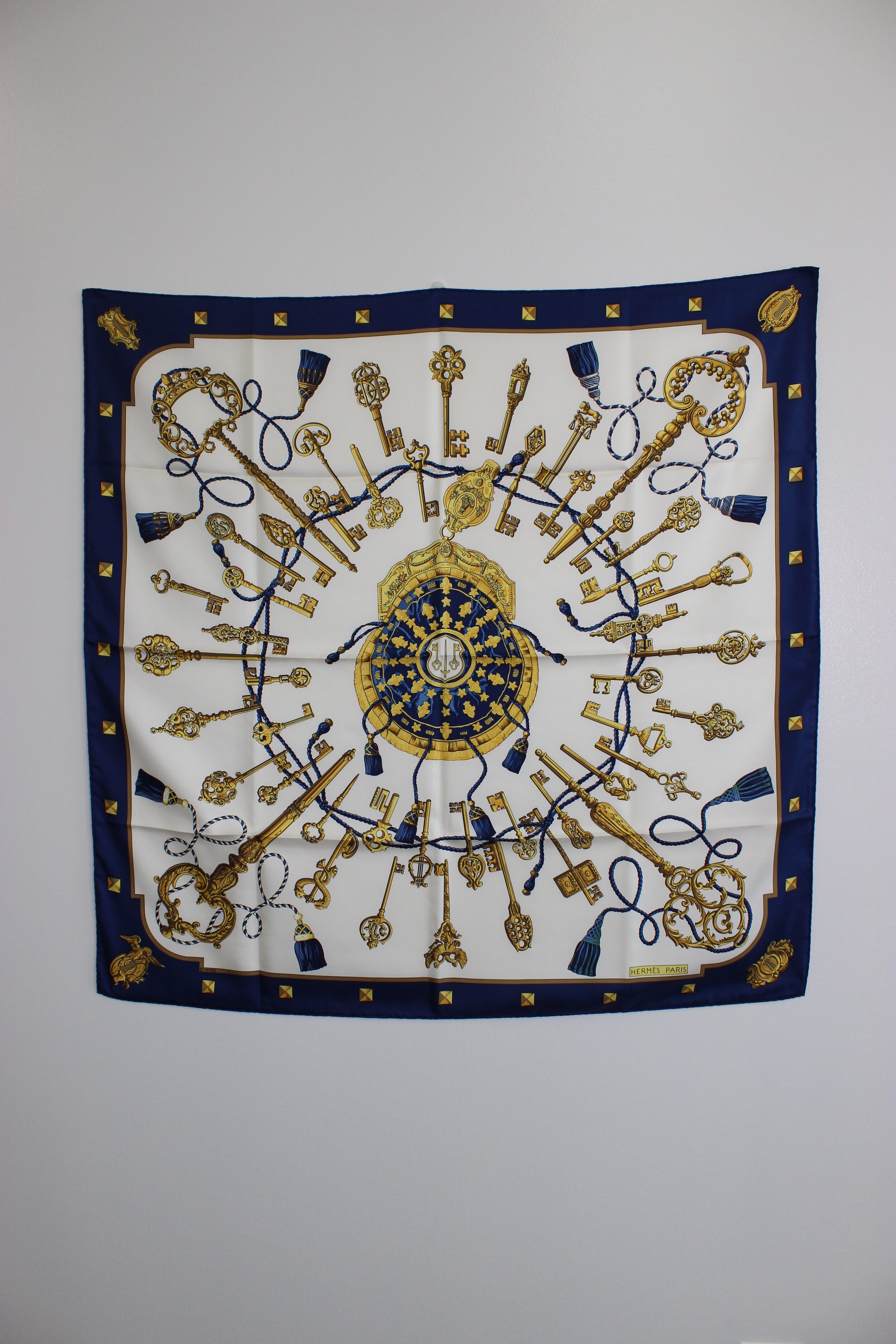 #0443 Hermès Silk "Les Cles" Scarf