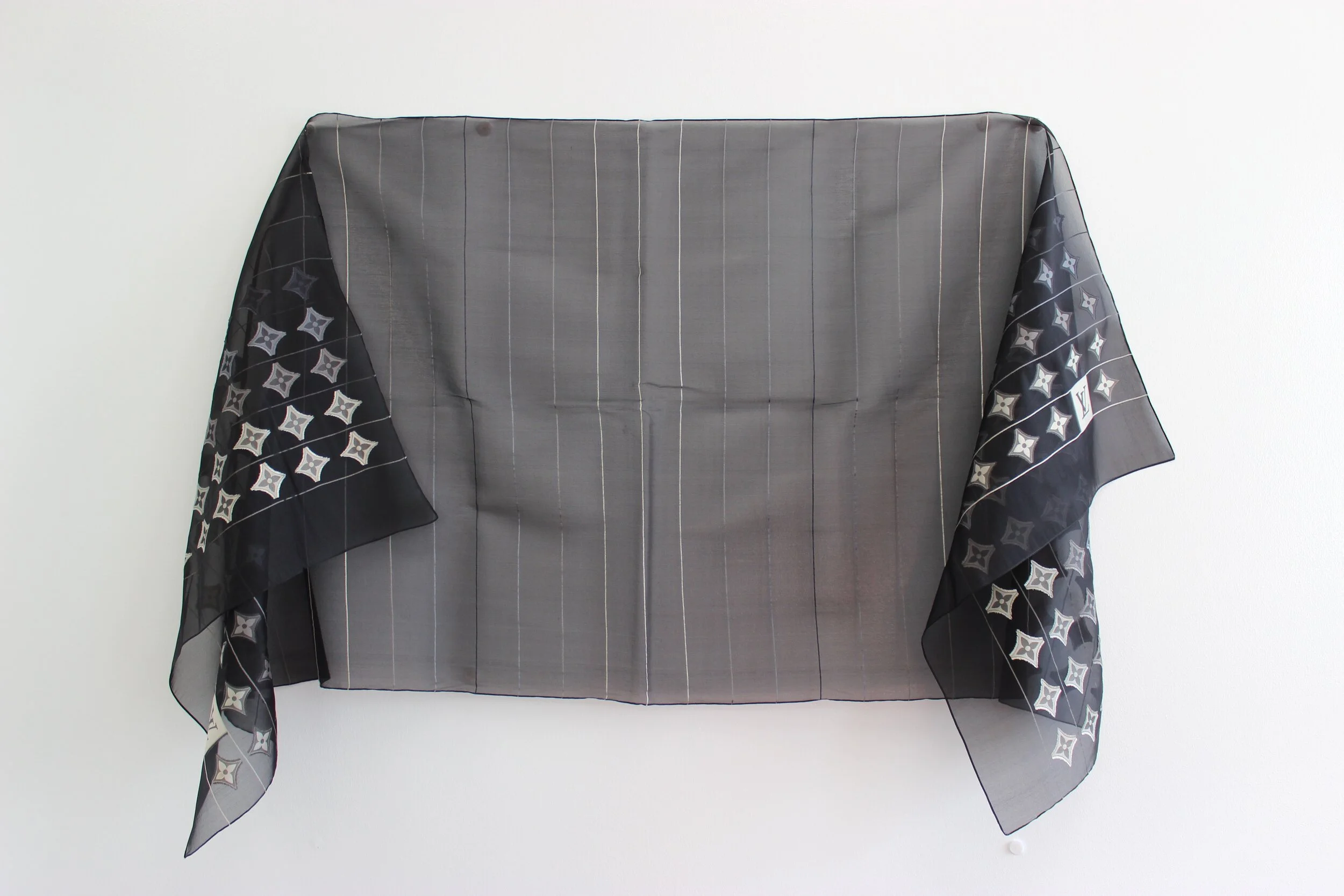 #0489 Louis Vuitton Silk Chiffon Scarf