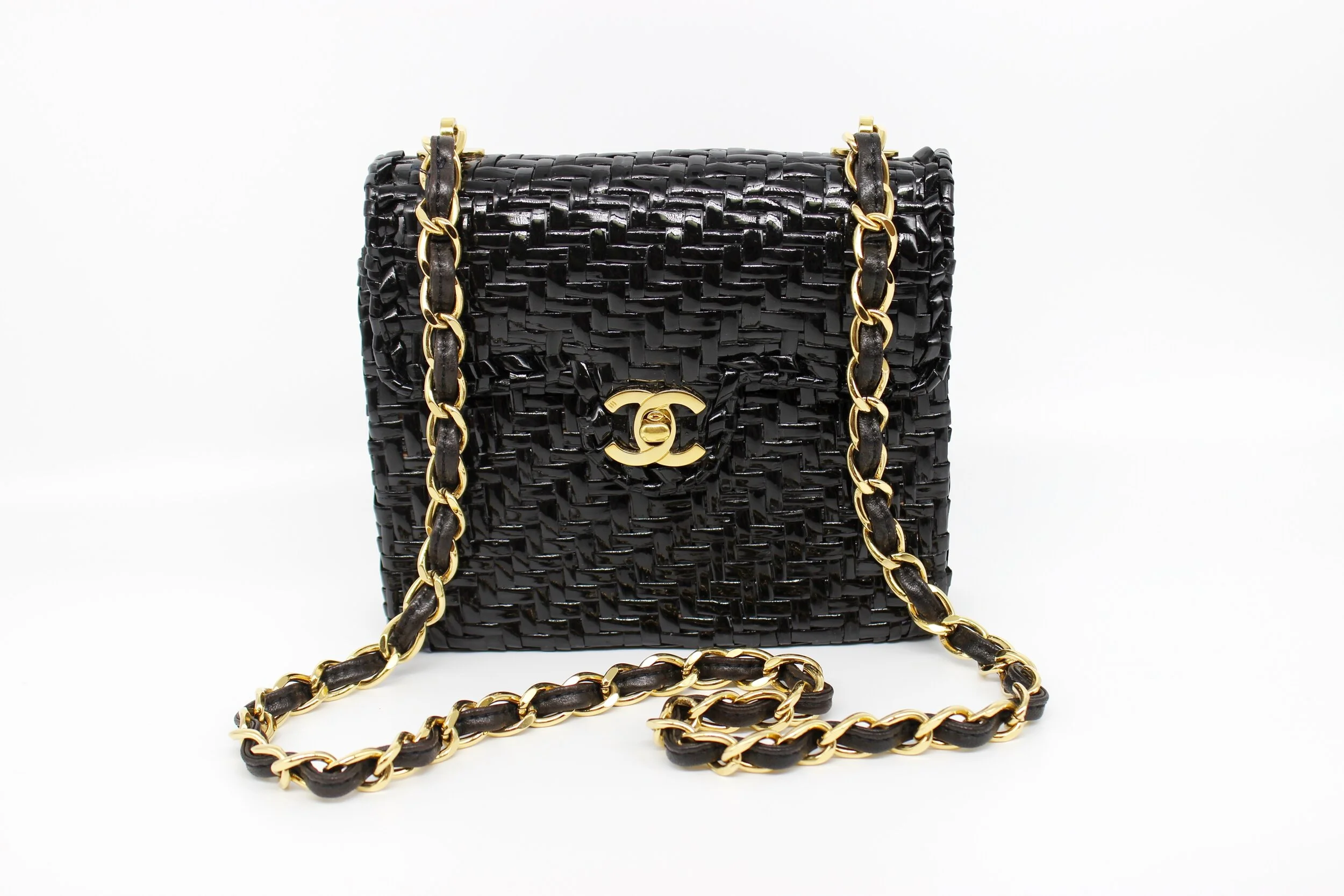 Chanel Mini Classic Flap in Black Rattan Wicker