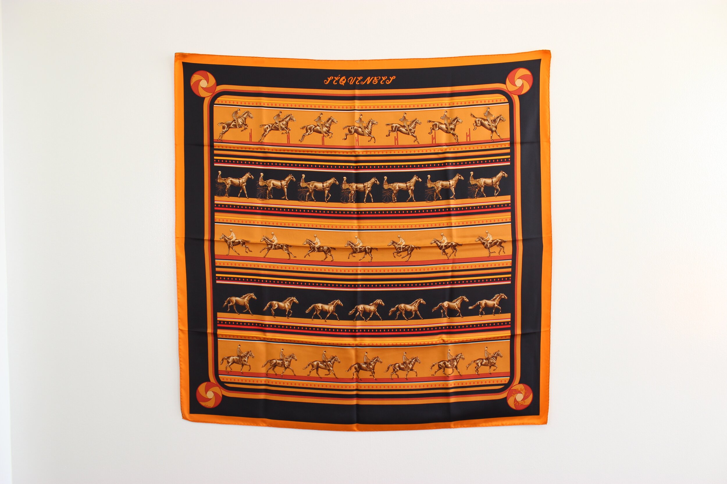 #0411 Hermès Silk "Sequences" Scarf