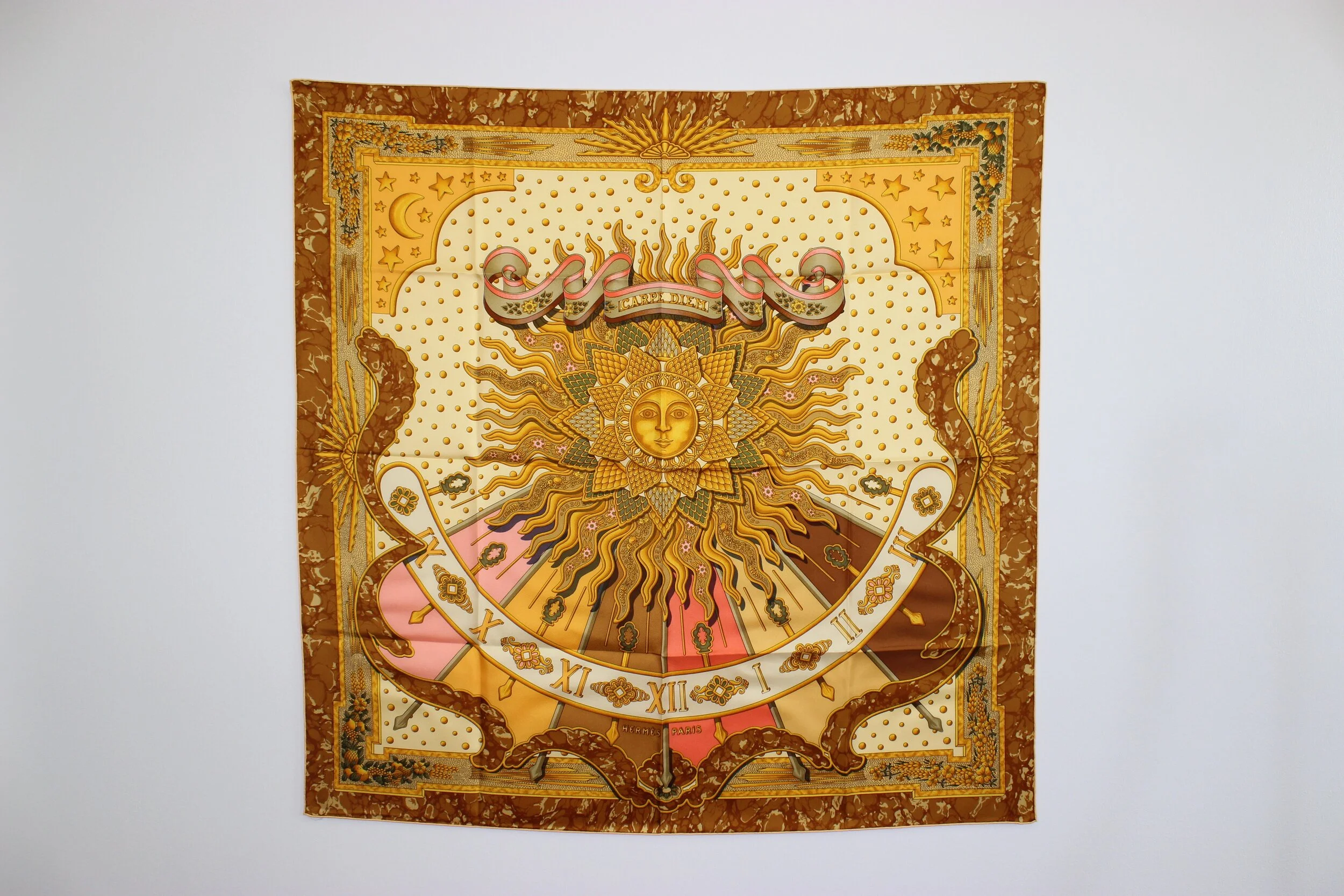 #0359 Hermès Silk "Carpe Diem" Scarf