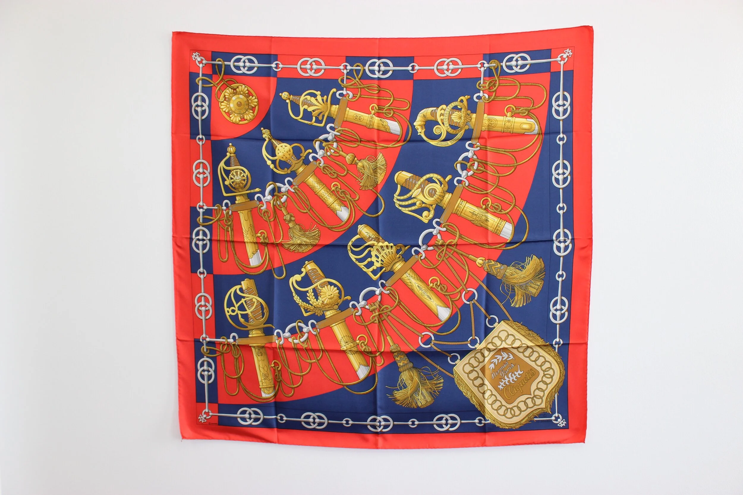 #0372 Hermès Silk "Cliquetis" Scarf