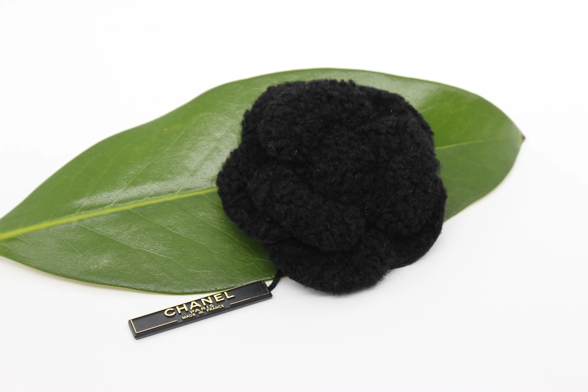 Chanel Camellia Brooch - Black Fleece