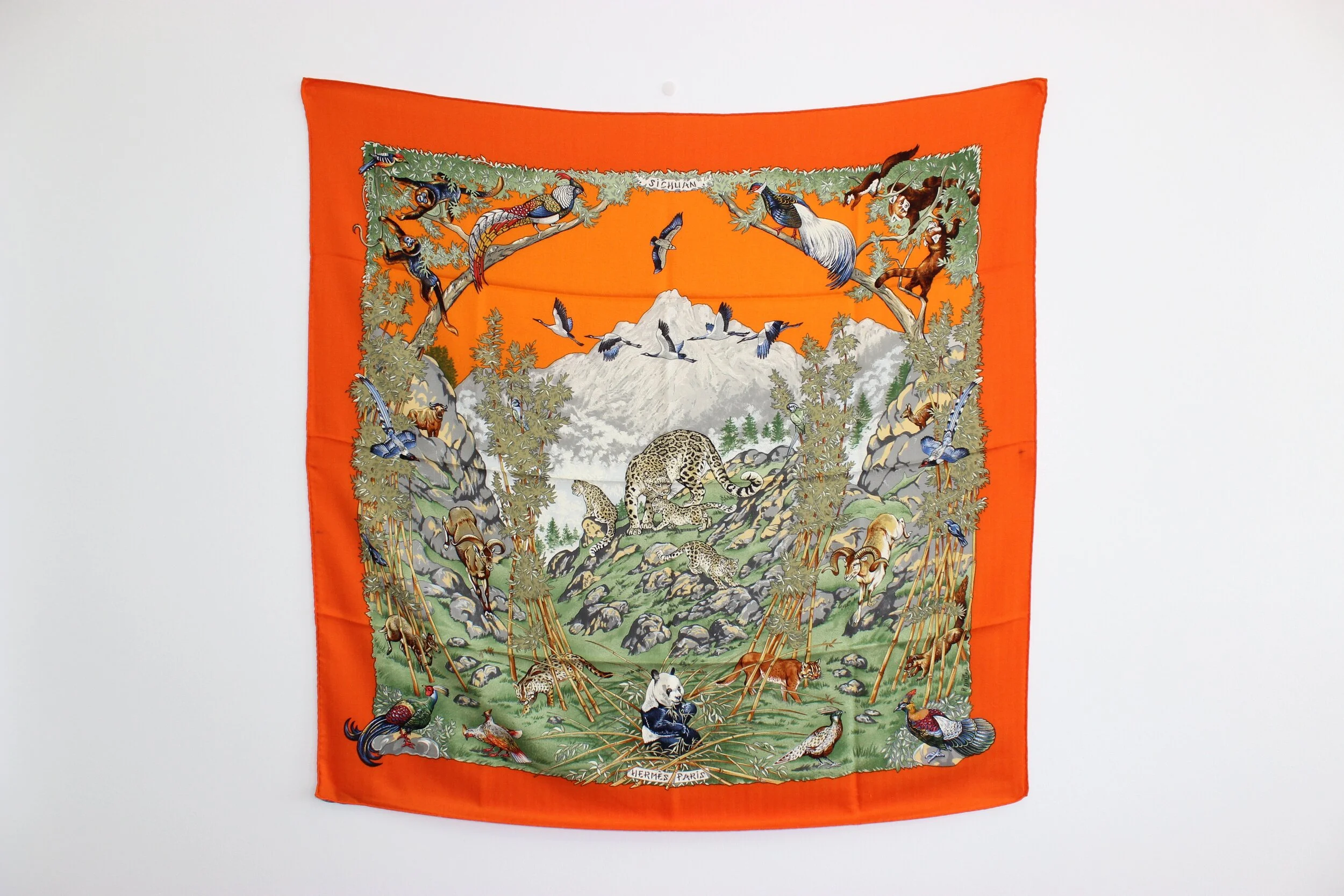 #0417 Hermès Cashmere "Sichuan" Scarf