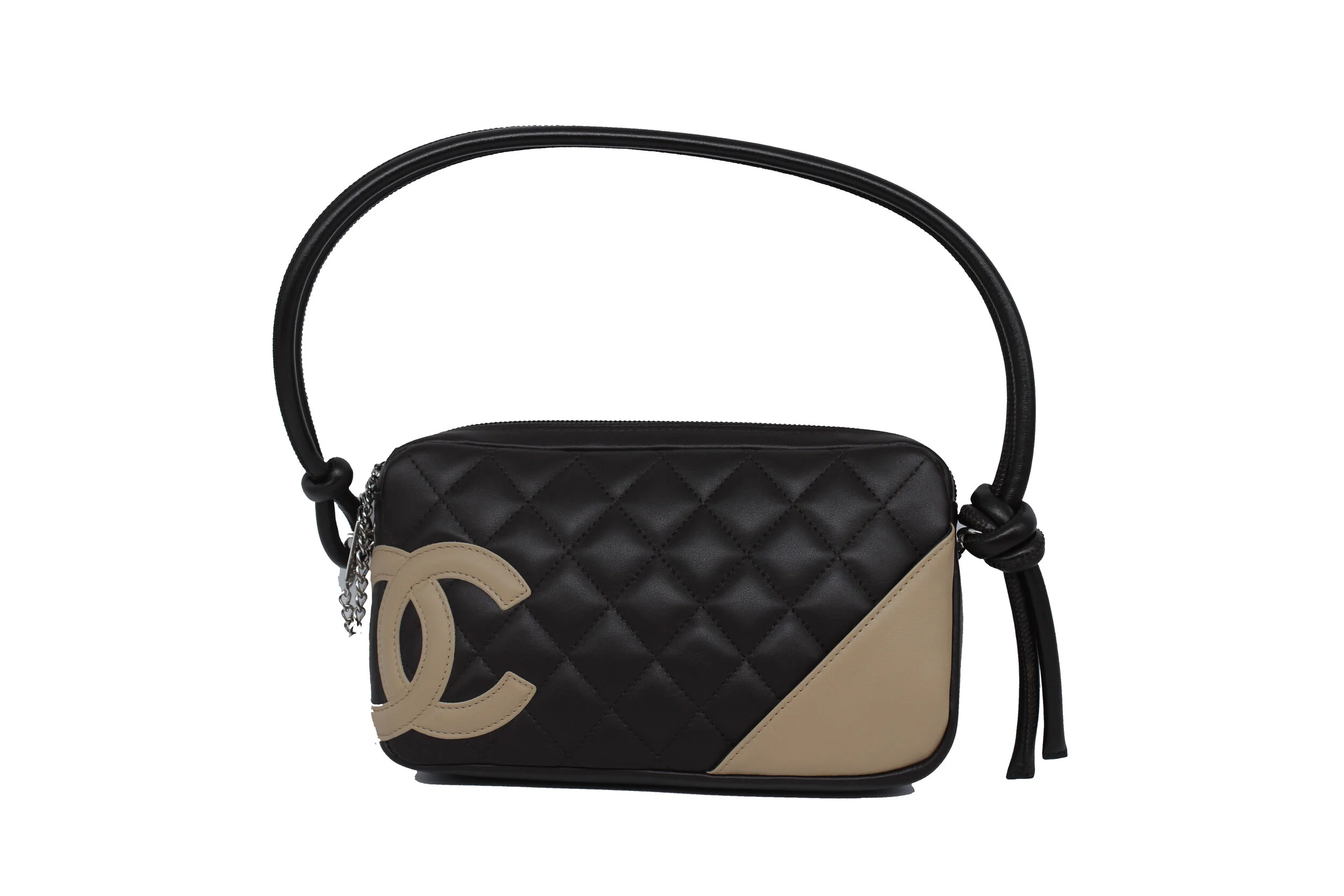 Chanel Cambon Pochette in Brown with Tan