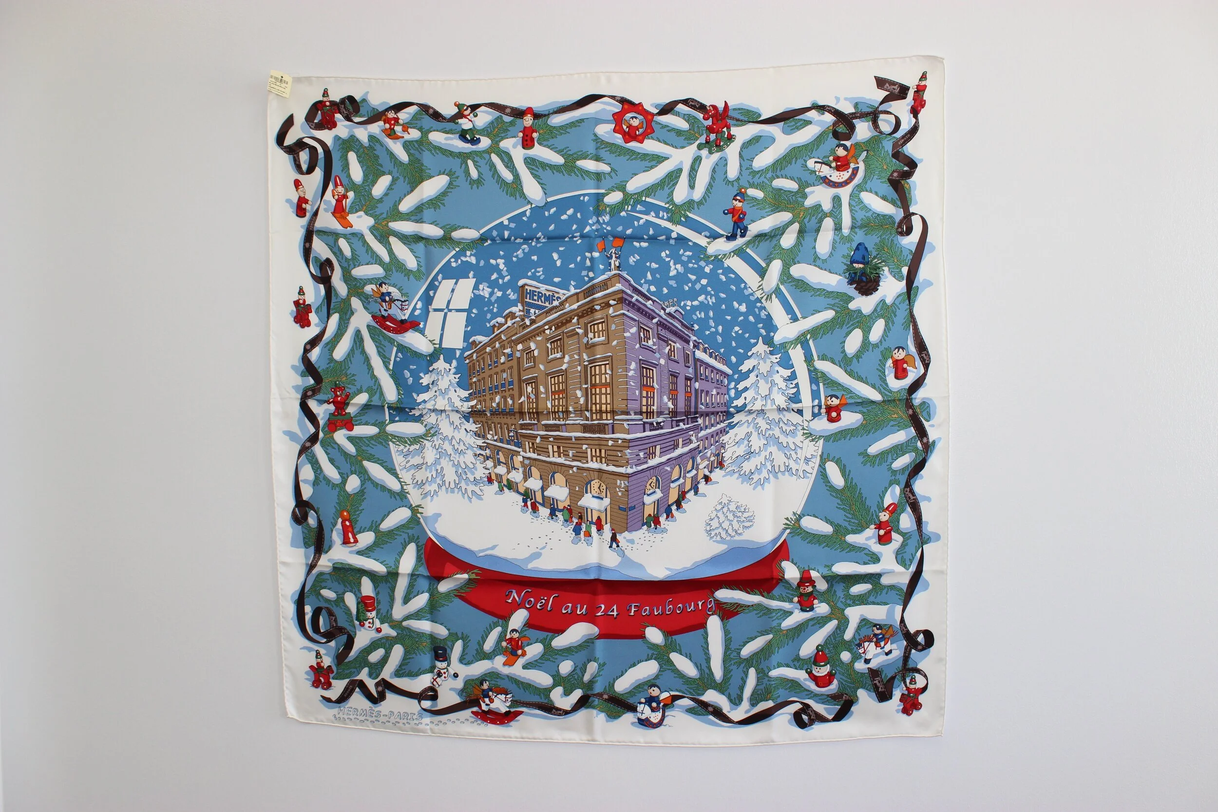 #0426 Hermès Silk "Noel au 24 Faubourg" Scarf
