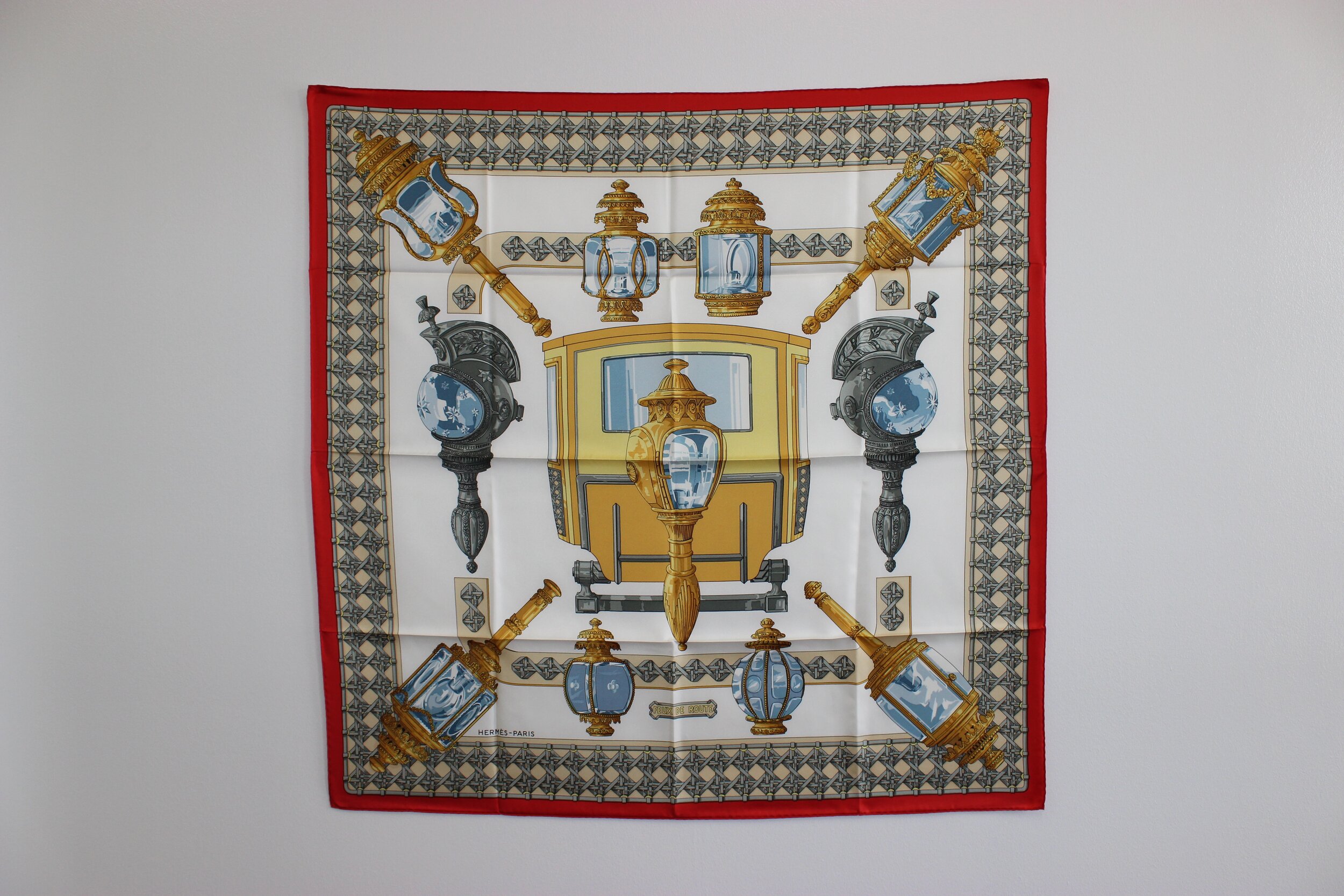 #0374 Hermès Silk "Feux De Route" Scarf