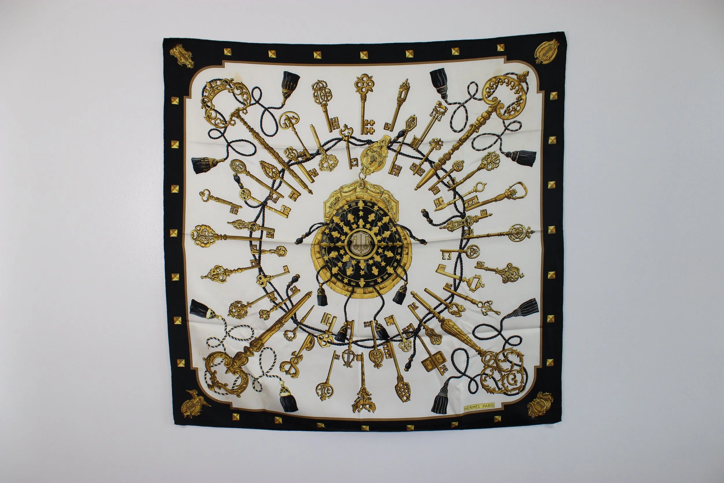 #0414 Hermès Silk "Les Cles" Scarf