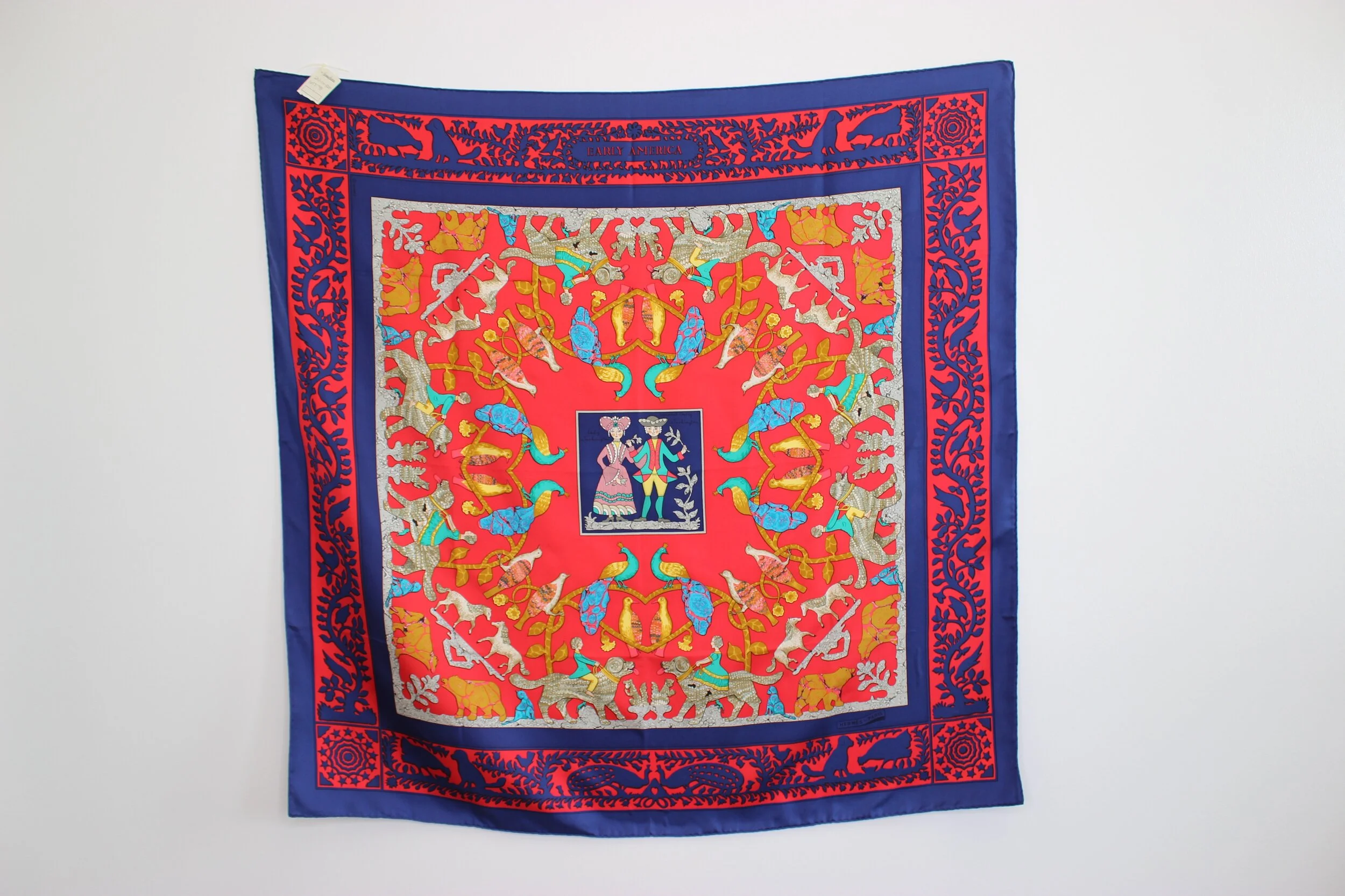 #0357 Hermès Silk "Early America" Scarf