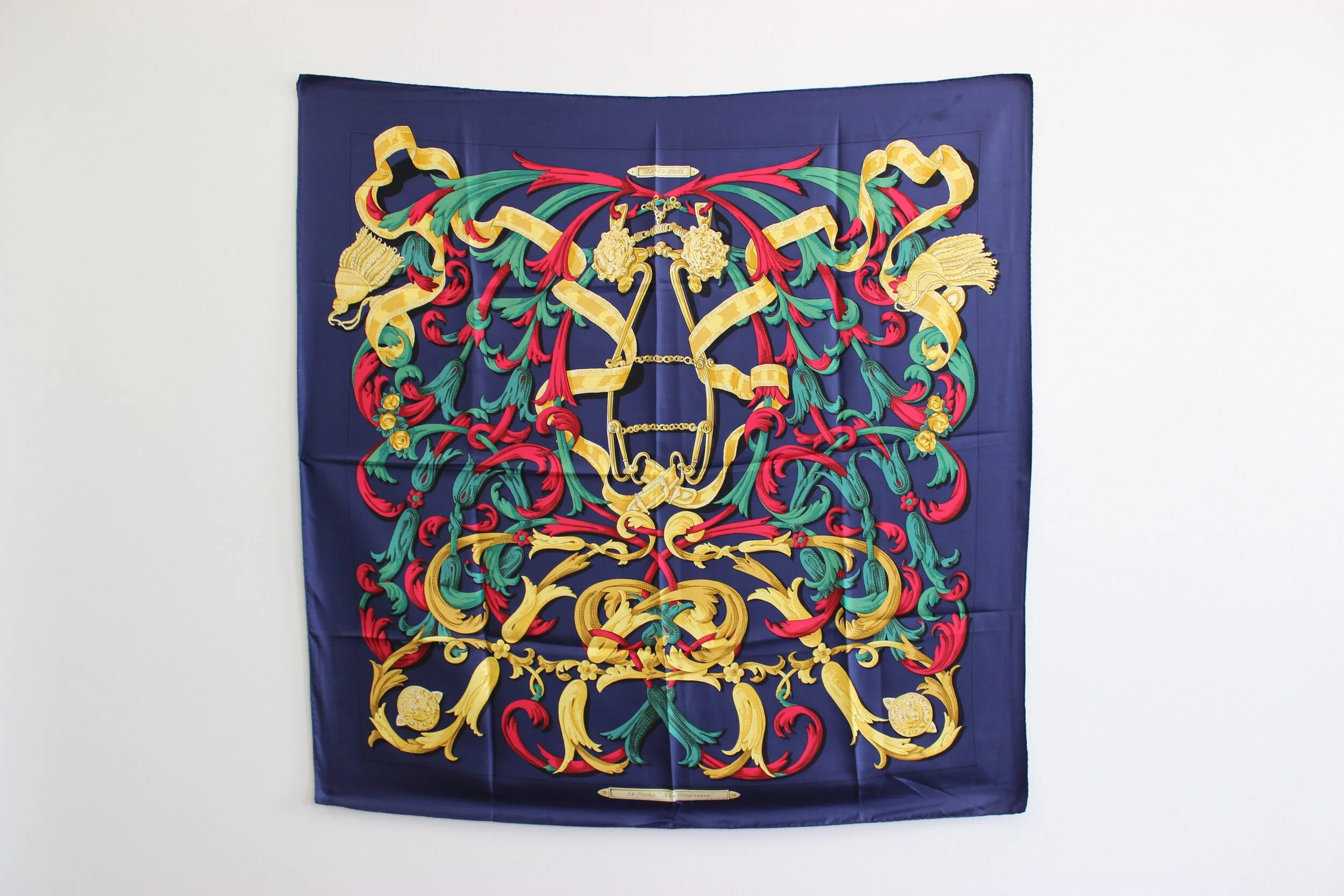 #0367 Hermès Silk "Le Mors A La Conetable" Scarf