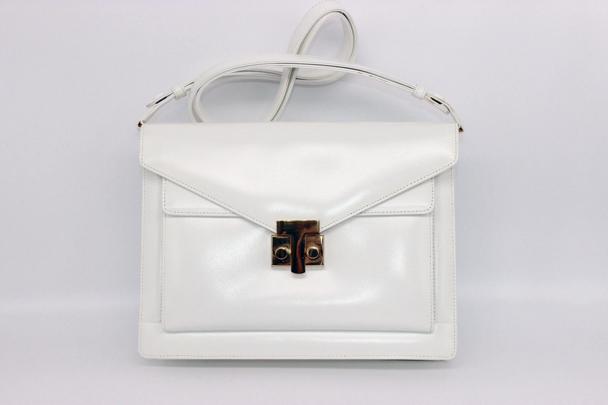 Tiffany & Co. Leather Shoulder Bag in White