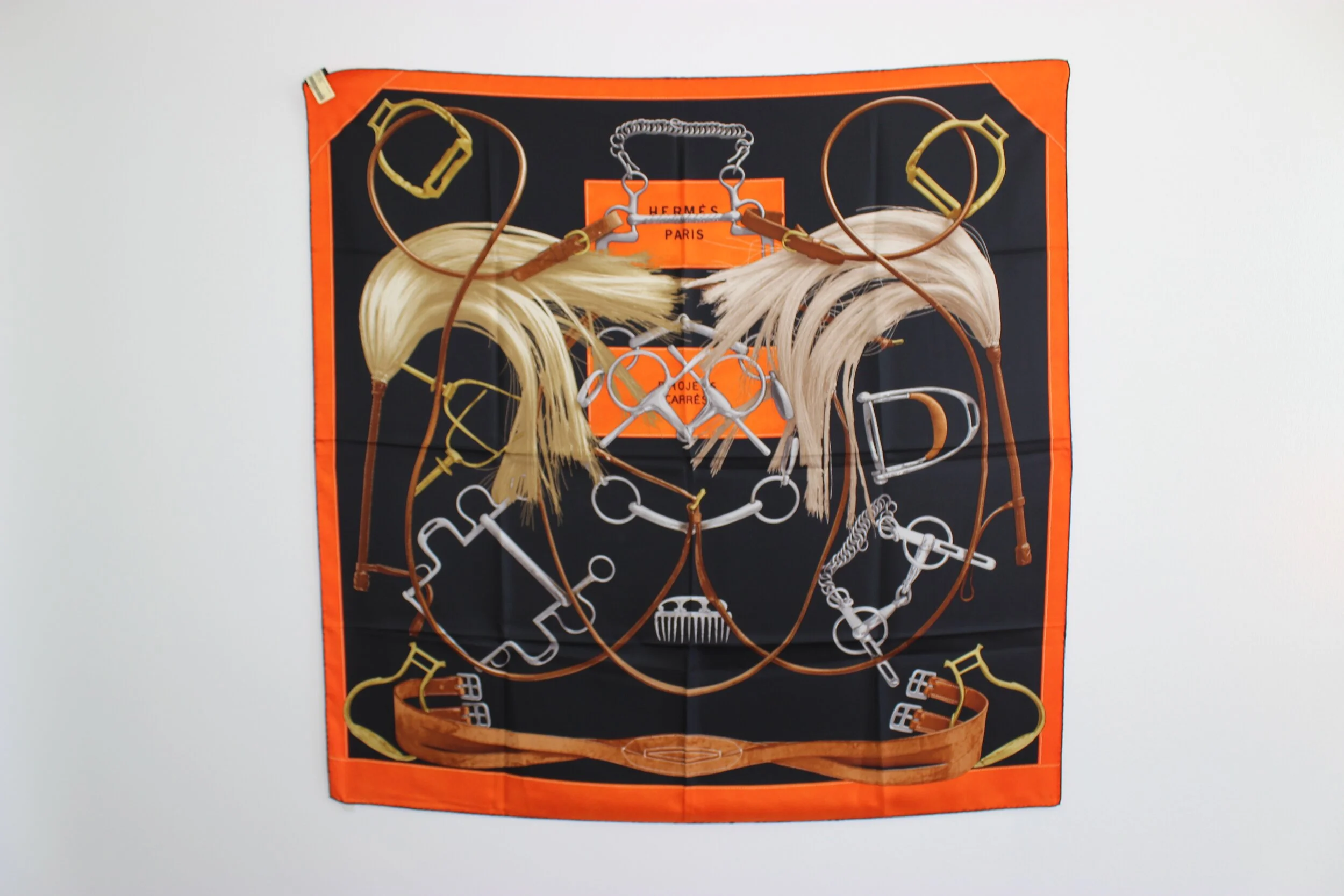 #0416 Hermès Silk "Projets Carres" Scarf