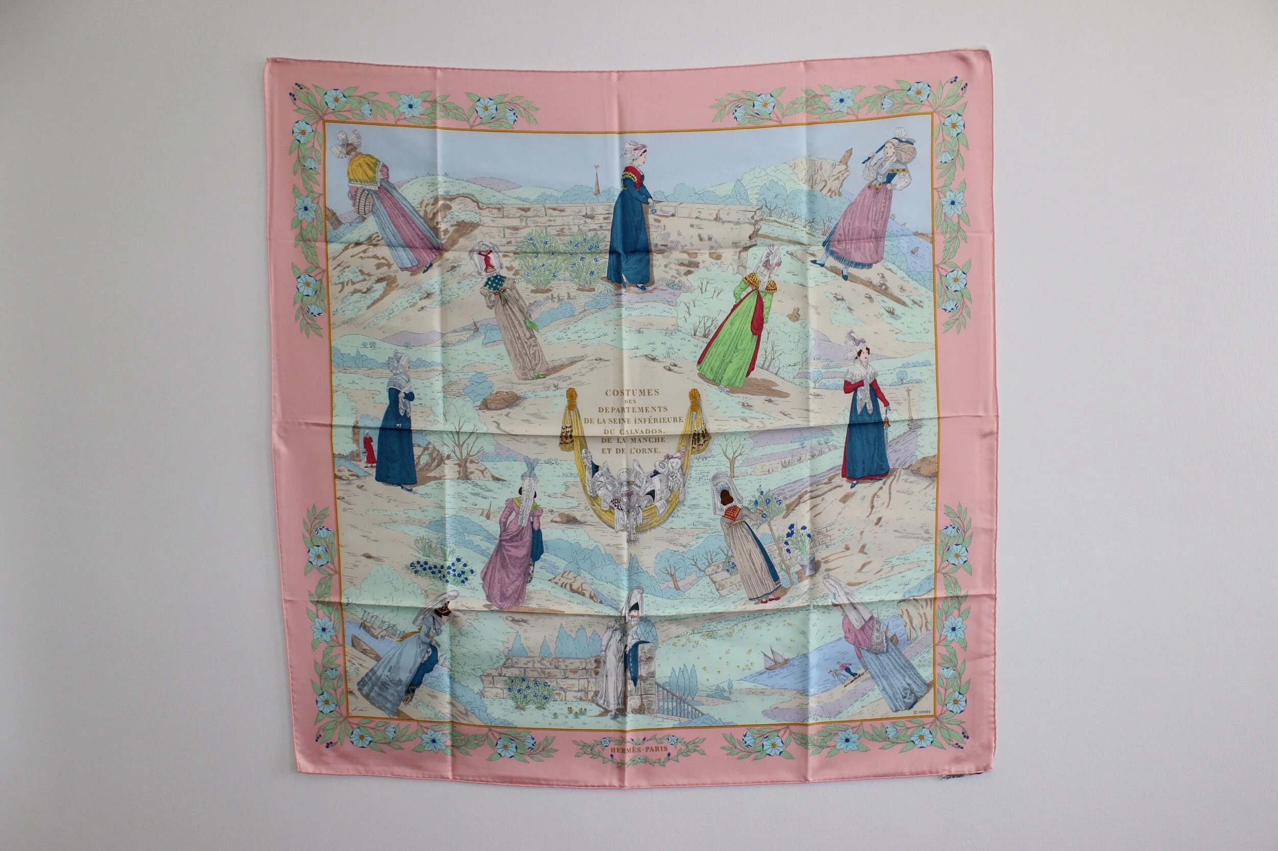 #0377 Hermès Silk "Costumes de Departments" Scarf