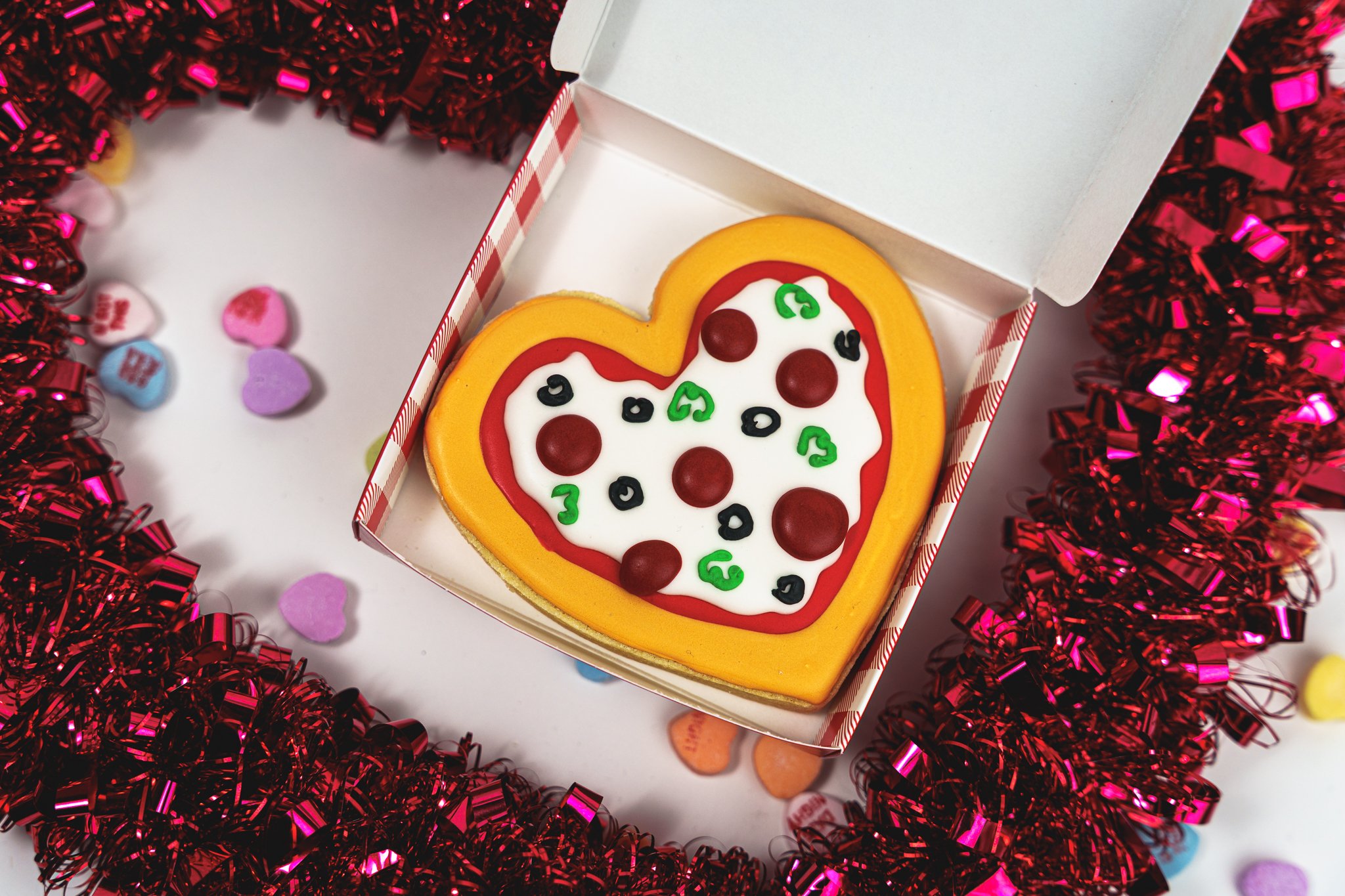 Valentine's Day Pizza My Heart Cookie