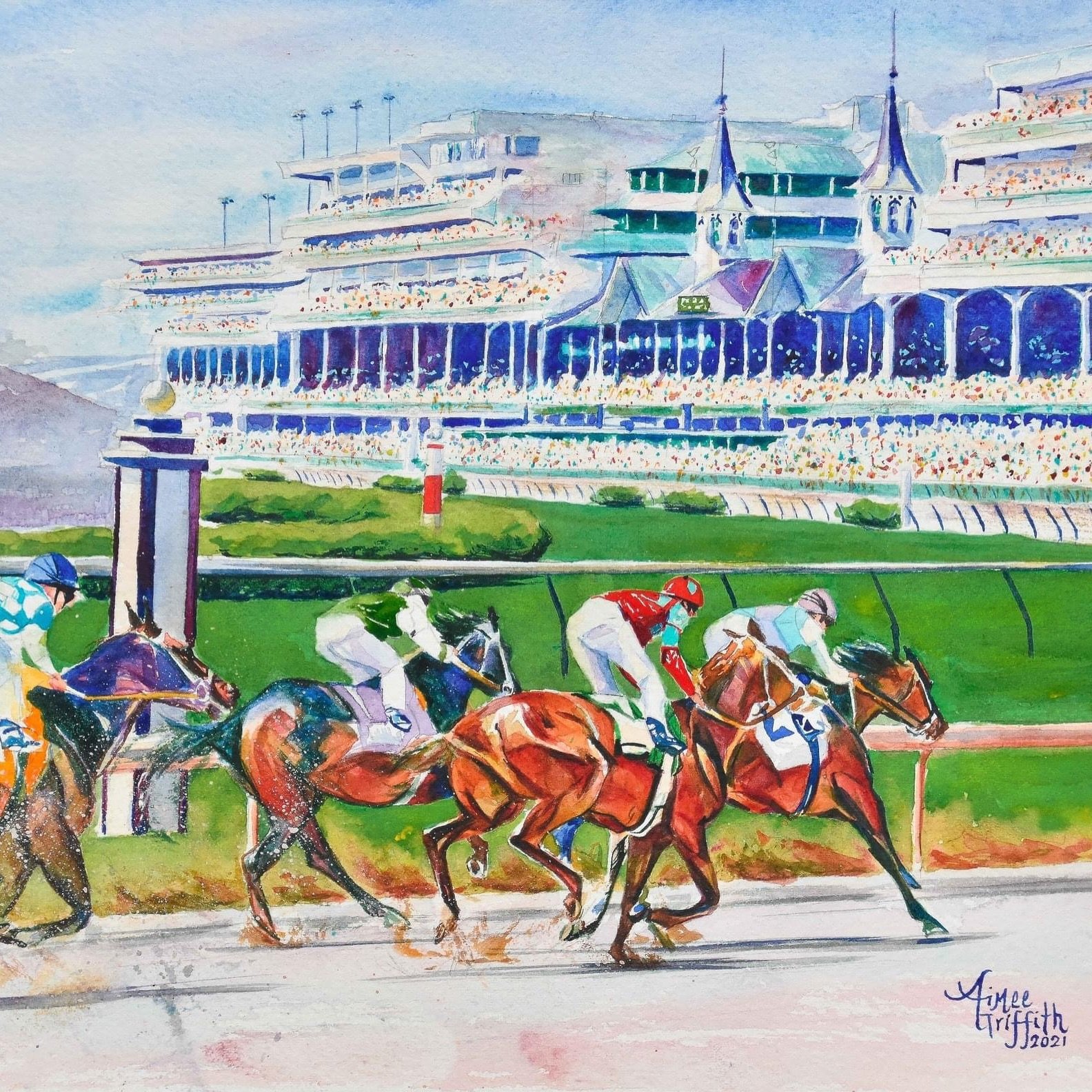 Fellow Kentuckians - Have you heard of Alan Rhody or this song? I stumbled across it on Instagram and fell in love but I can&rsquo;t find it anywhere. Here are the beautiful lyrics set to one of my favorite @kentuckyderby prints, available on my webs