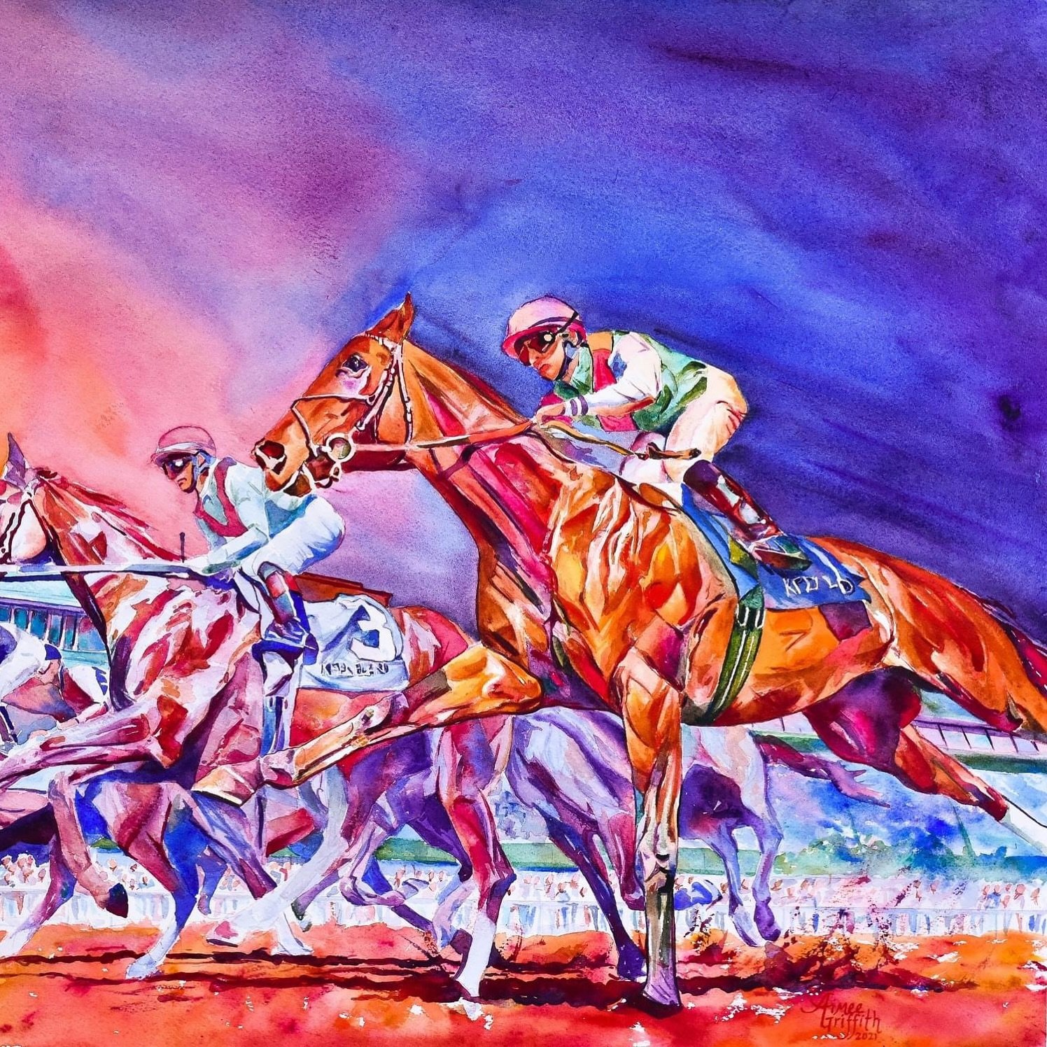 So close to the Kentucky Derby, yet we can&rsquo;t forget it&rsquo;s Keeneland season here in Lexington! This is one of my favorites of Keeneland that I haven&rsquo;t shared in a while. 

After I stopped painting during Covid, I had to get warmed up 