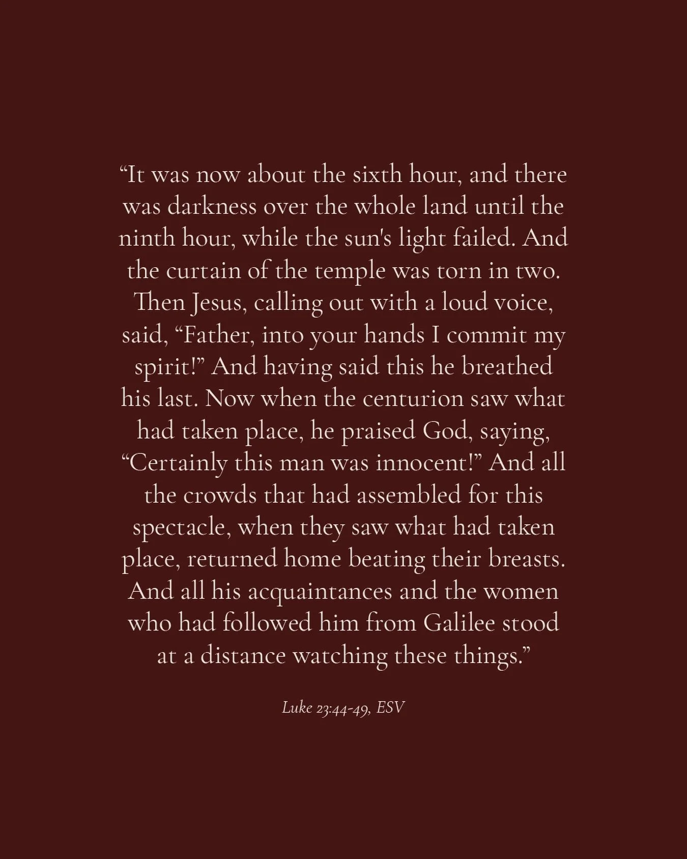 Behold the man upon a cross,
My sin upon His shoulders;
Ashamed, I hear my mocking voice
Call out among the scoffers.
It was my sin that held Him there
Until it was accomplished;
His dying breath has brought me life &ndash;
I know that it is finished