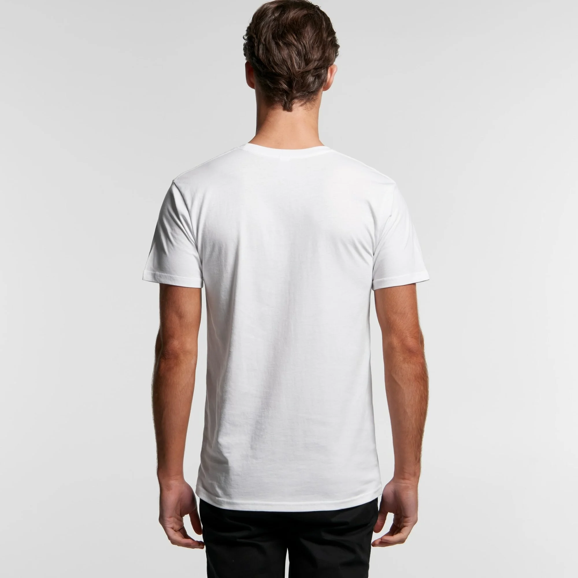 MENS STAPLE ORGANIC TEE - 5001G White Back View