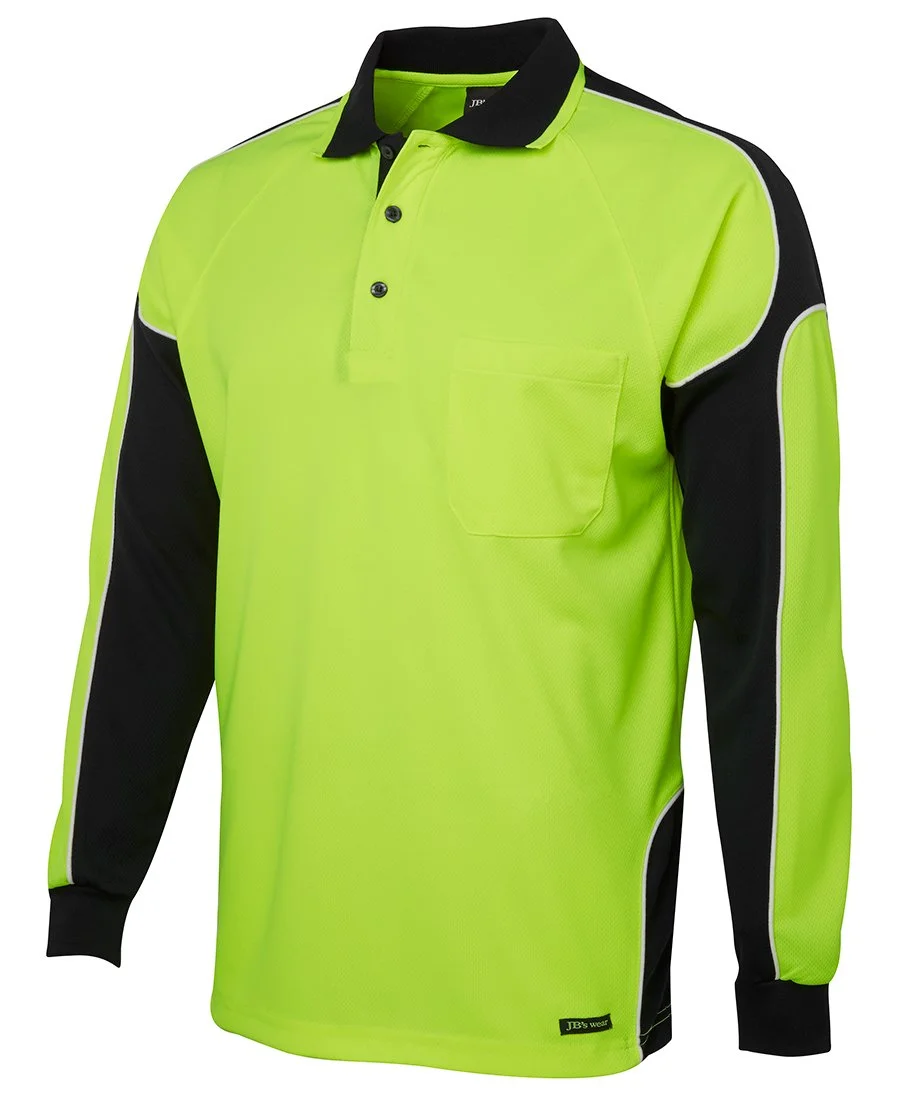 HI VIS L/S ARM PANEL POLO - 6AP4L