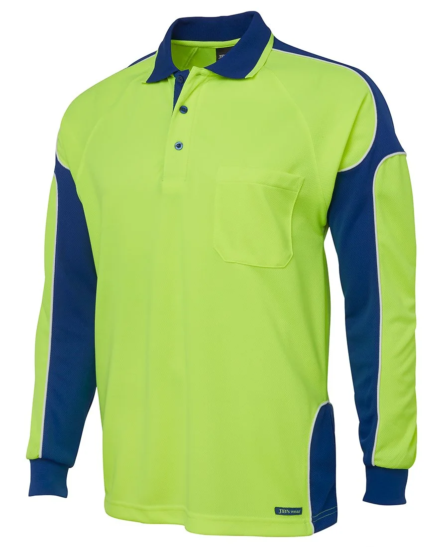 HI VIS L/S ARM PANEL POLO - 6AP4L