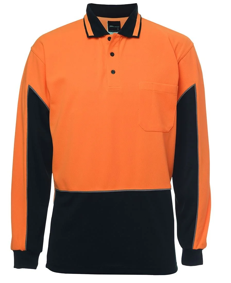 HI VIS L/S GAP POLO - 6HVGL