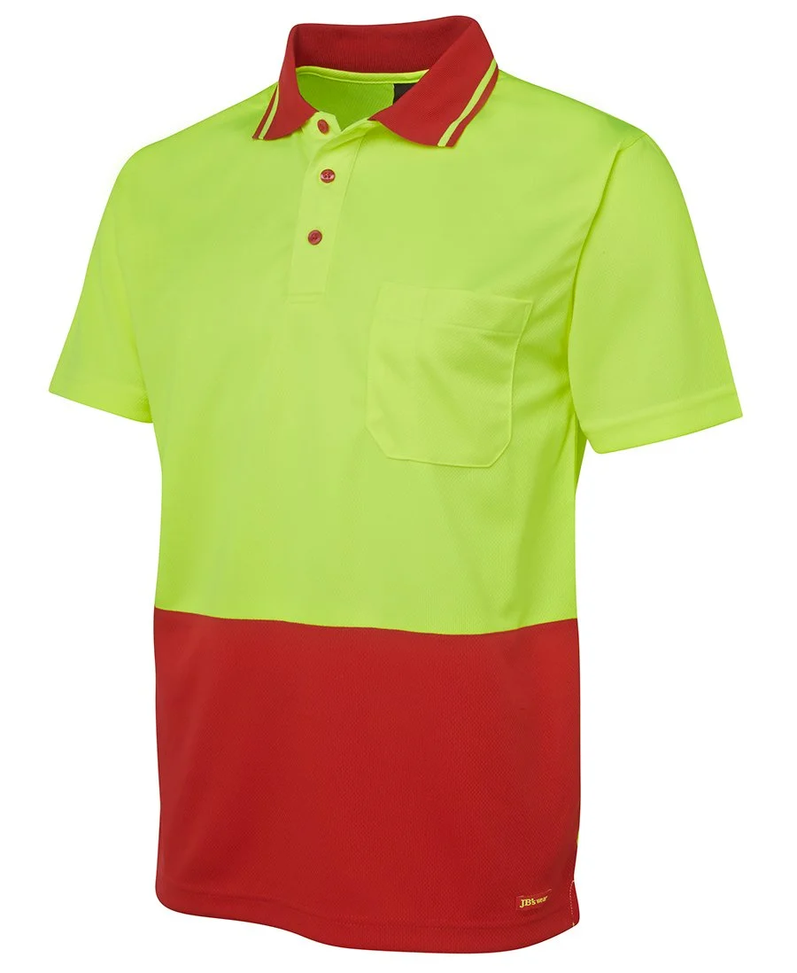 ADULTS AND KIDS HI VIS NON CUFF TRADITIONAL POLO - 6HVNC