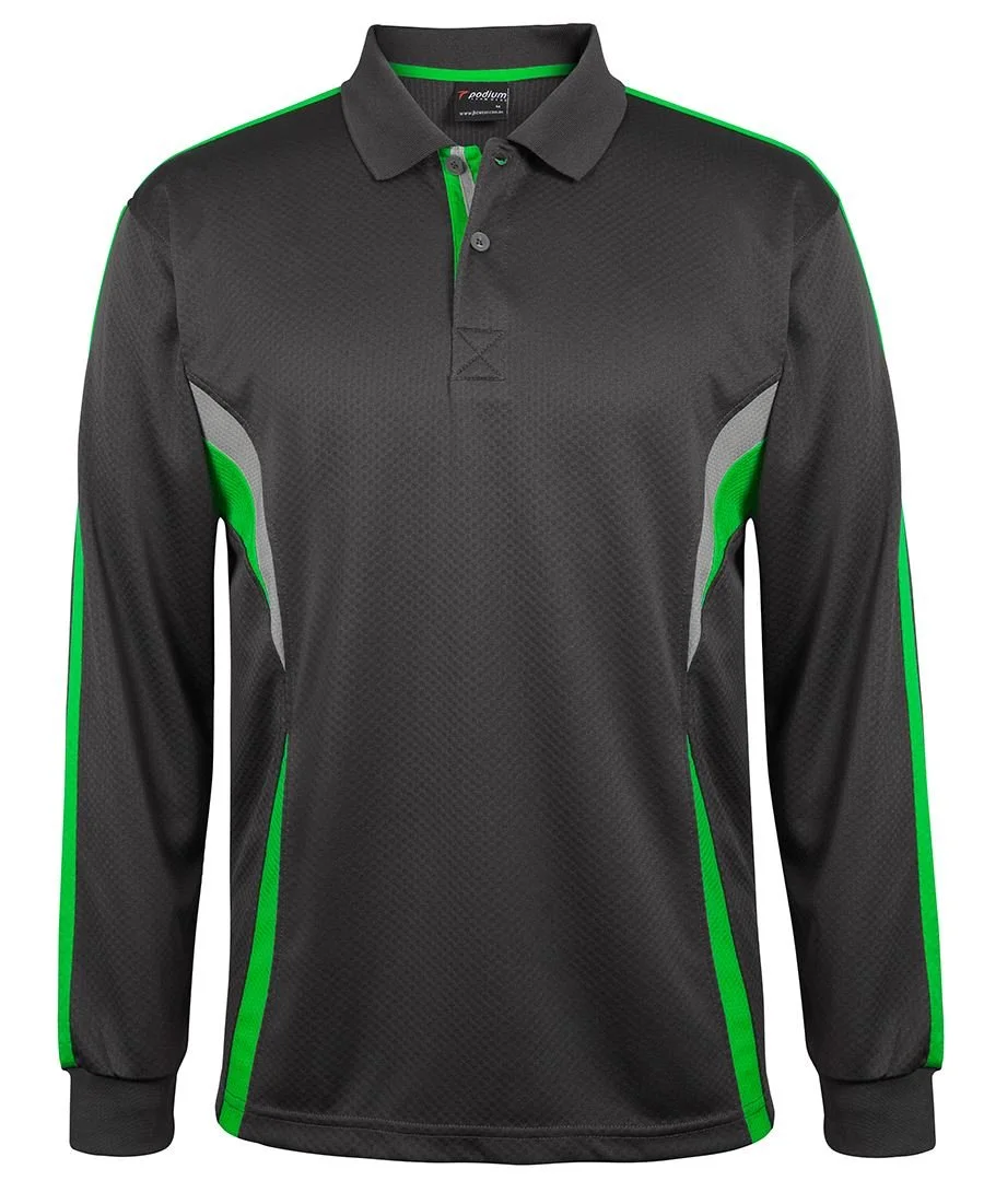 PODIUM L/S COOL POLO - 7CLP Green
