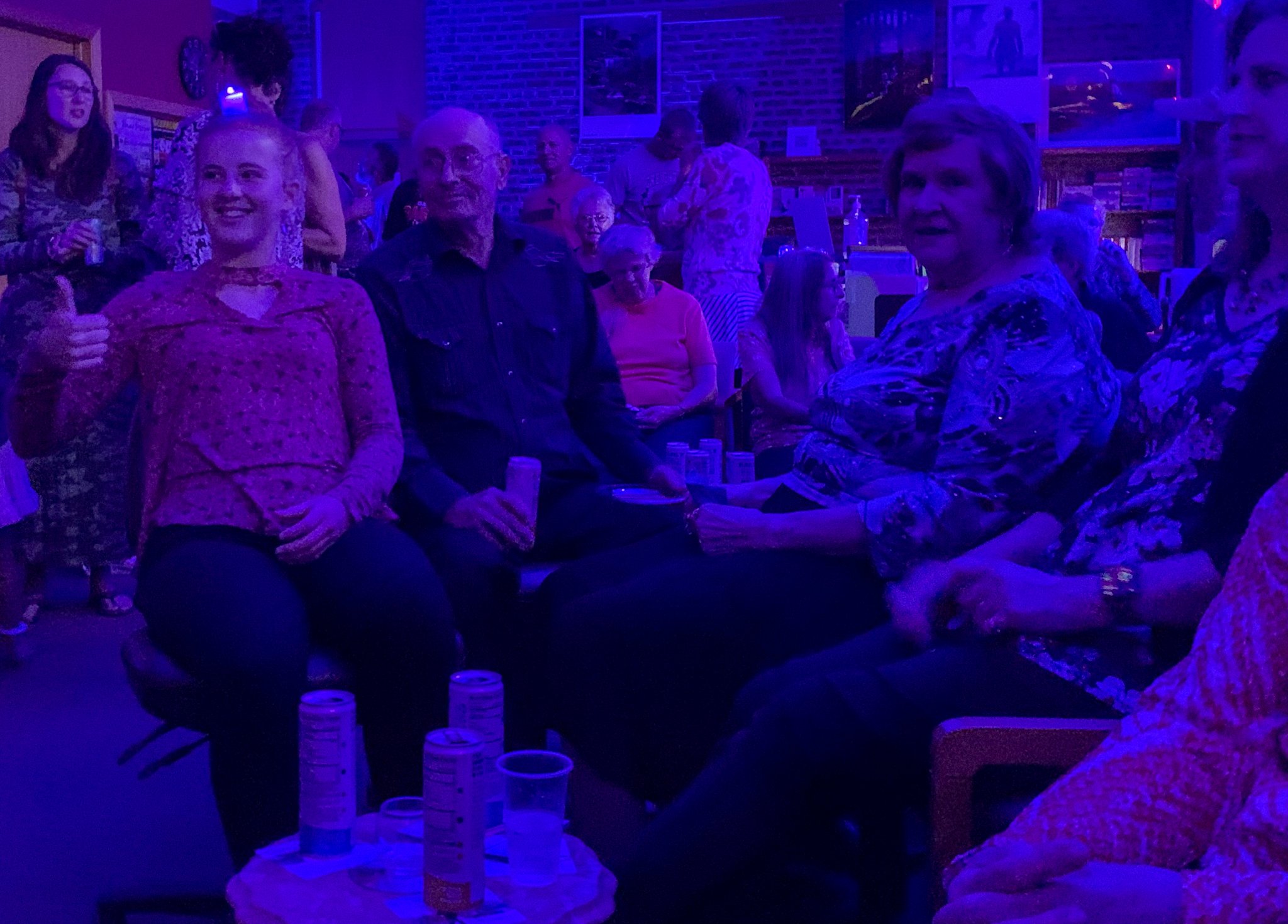 guests smile at the album release party