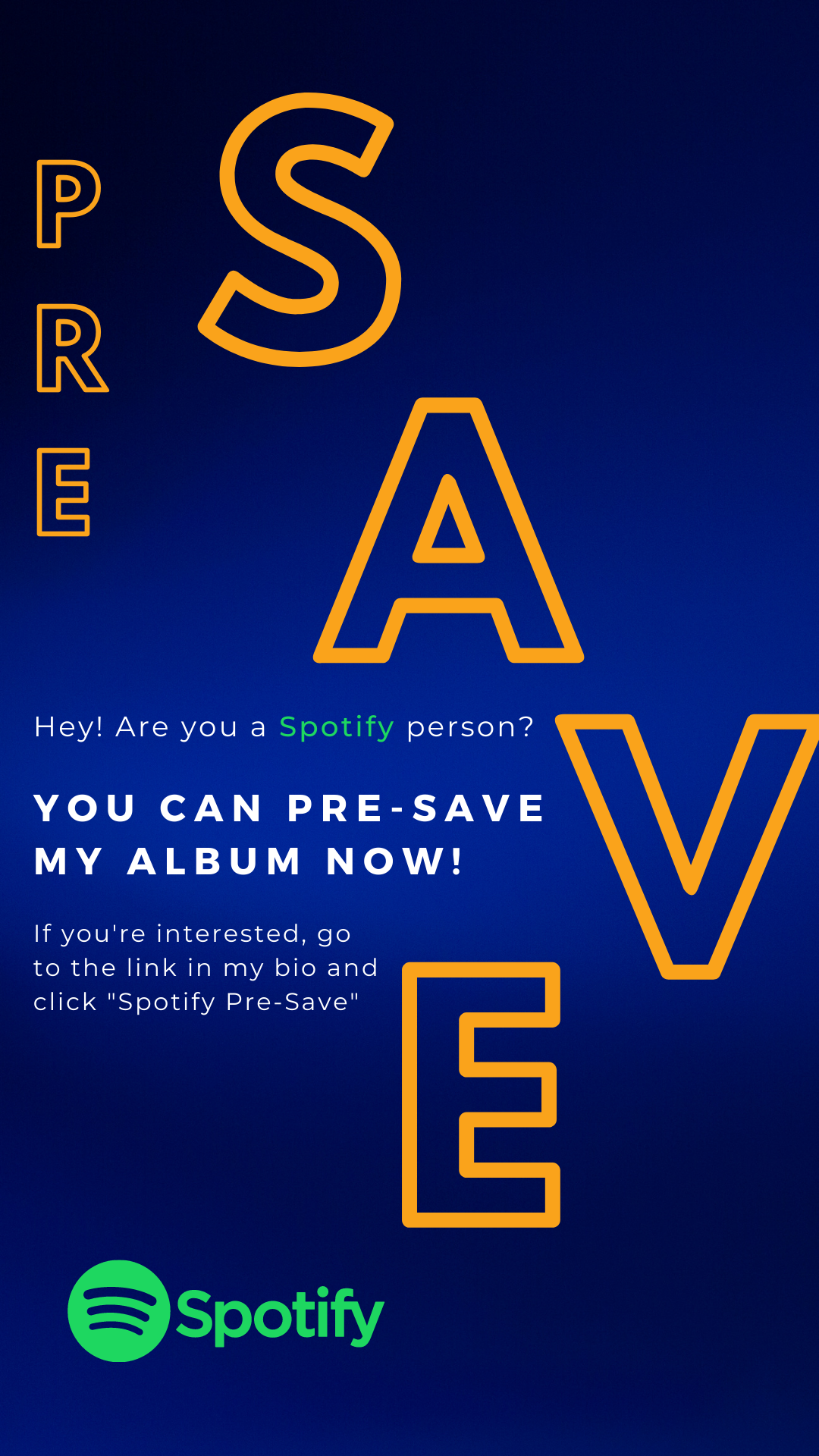 Spotify Pre-Save Story Graphic
