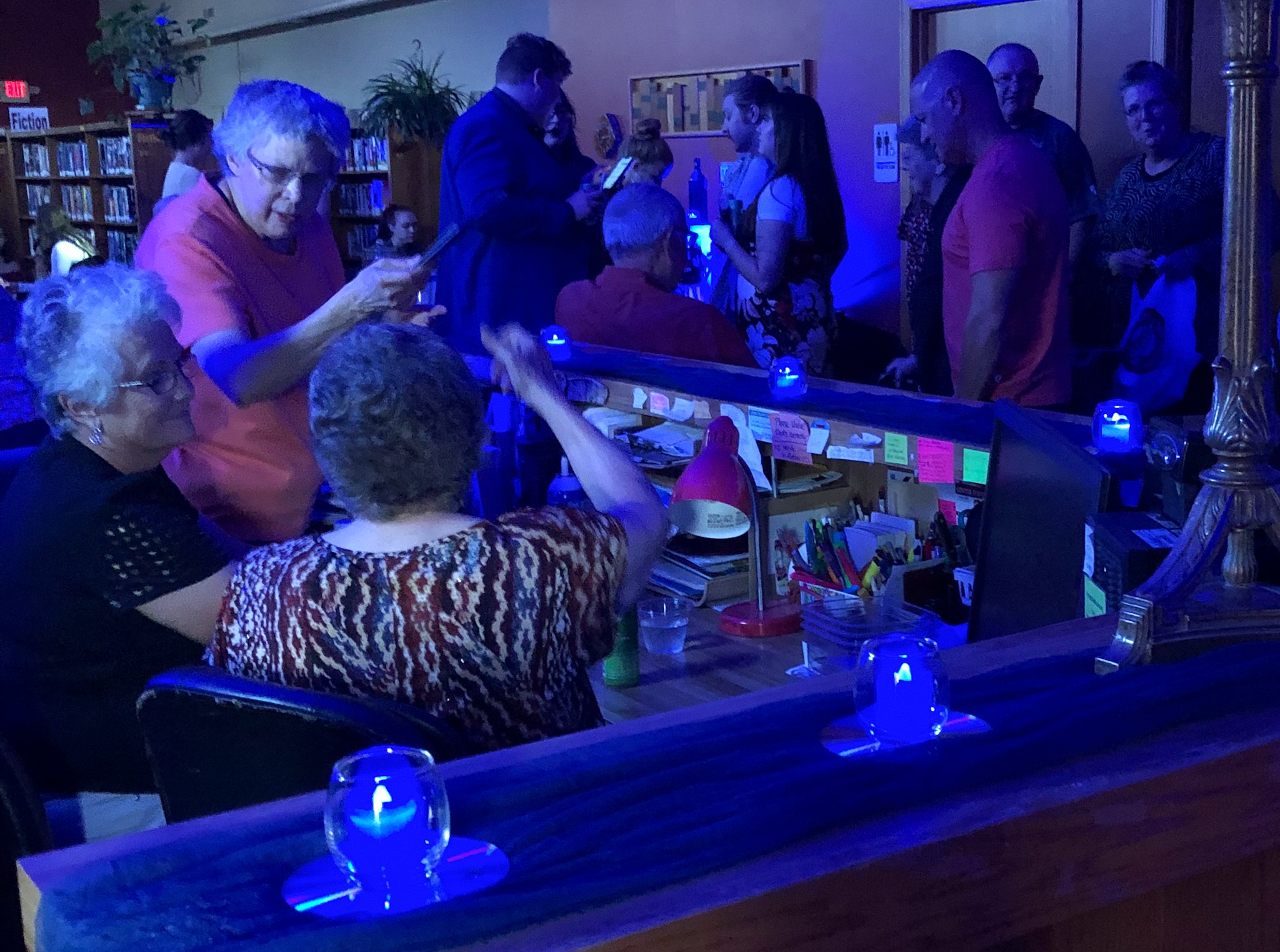 guests mingle at album release party