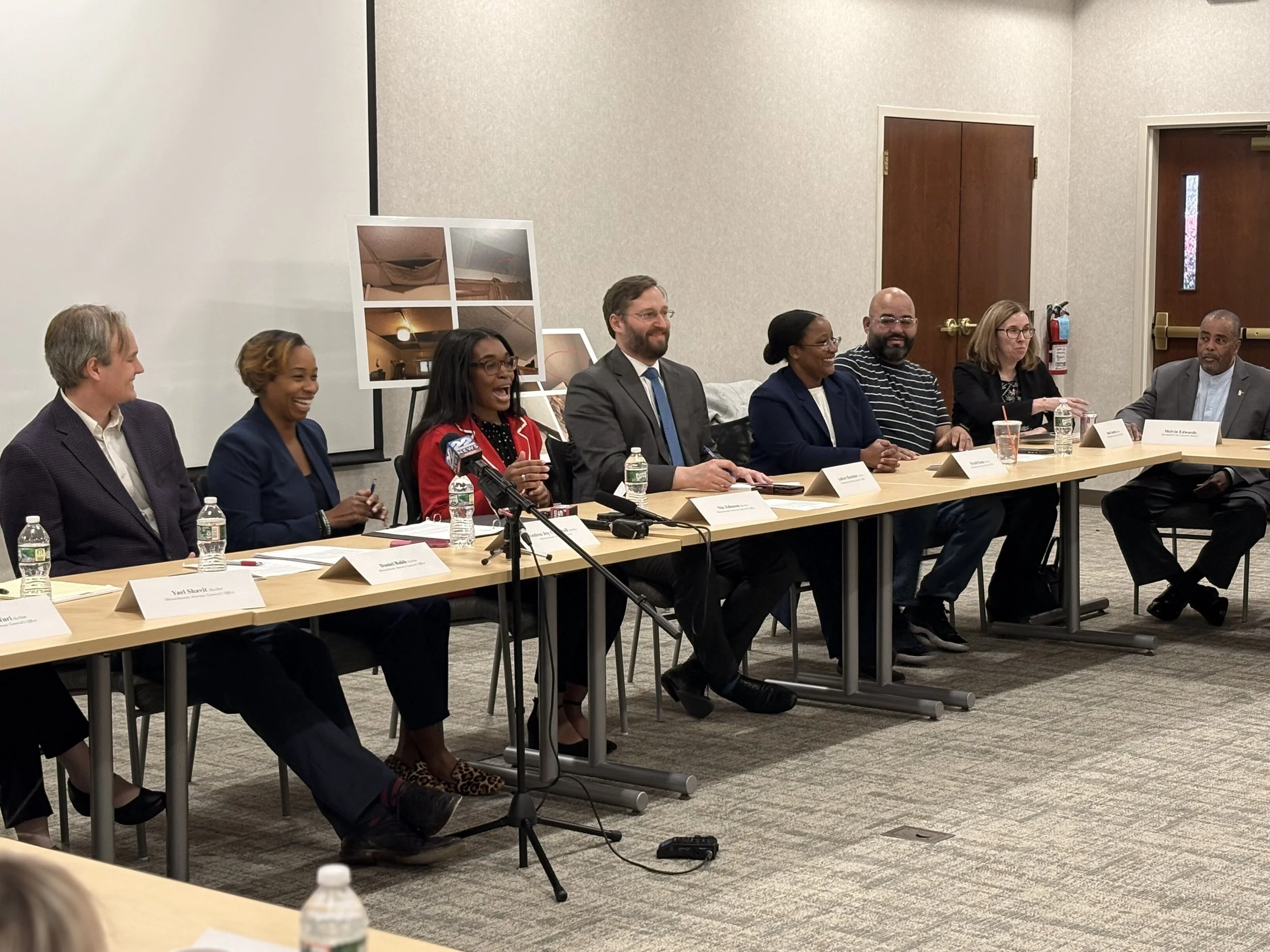 Gómez joins Attorney General Campbell to Address Springfield Gardens Housing Crisis