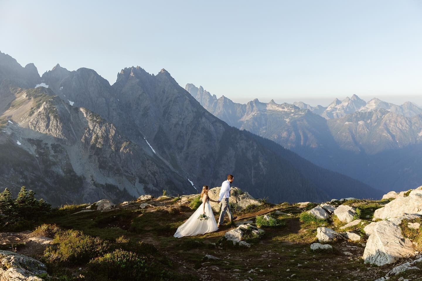 Scenes from adventure hiking elopement in the North Cascades!

Fun fact&mdash;Garrett and I almost eloped at this location! It&rsquo;s truly one of the best hikes in the area. You get incredible 360 views for a hike that is under 4 miles RT. It rarel