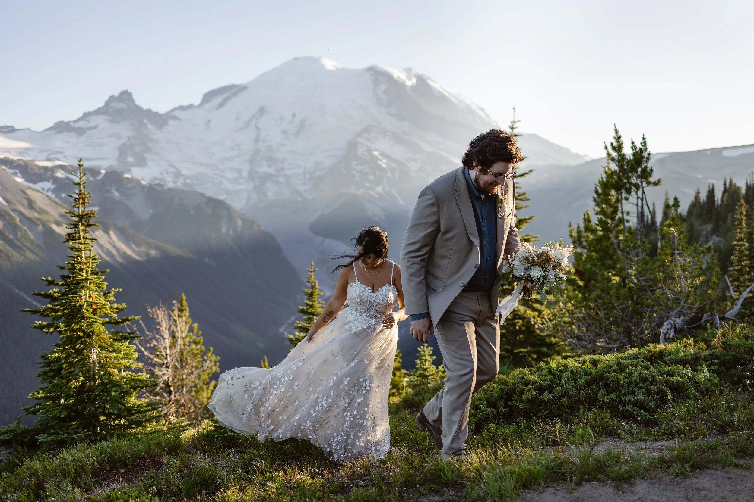 Sunrise Mt. Rainier Elopement