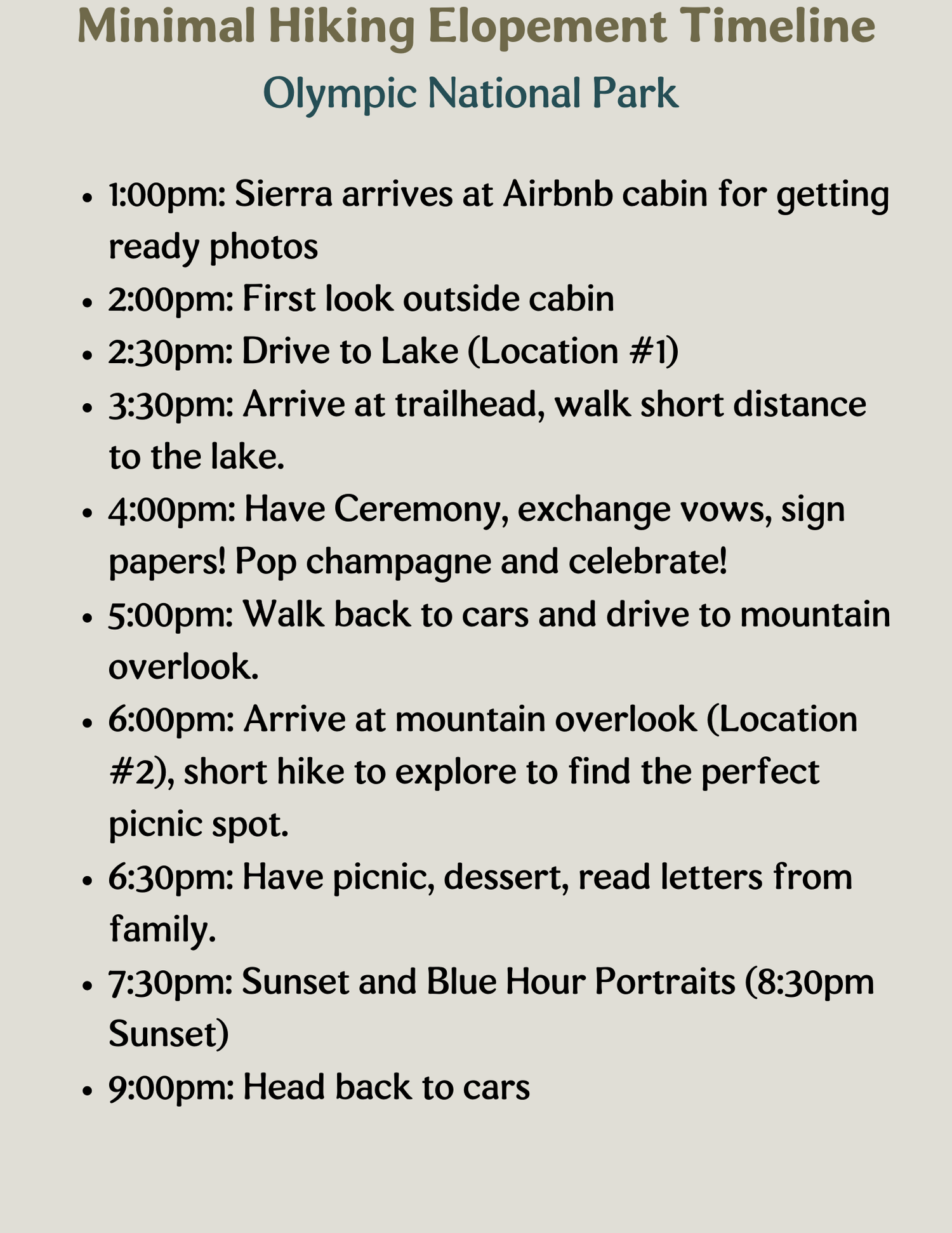 Experience - Adventure Elopement Photographer