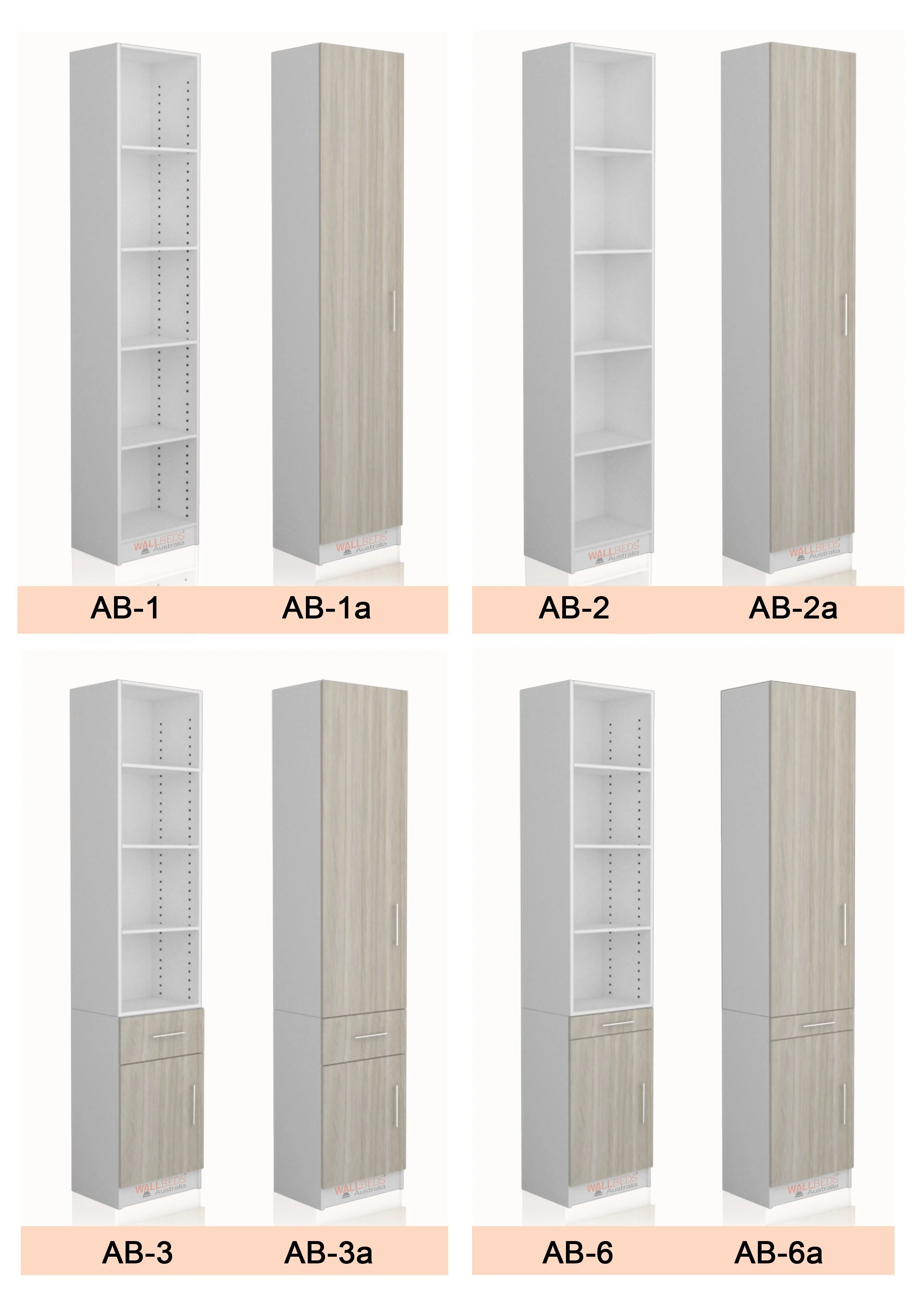 Murphy Alpha bed storage cabinet options